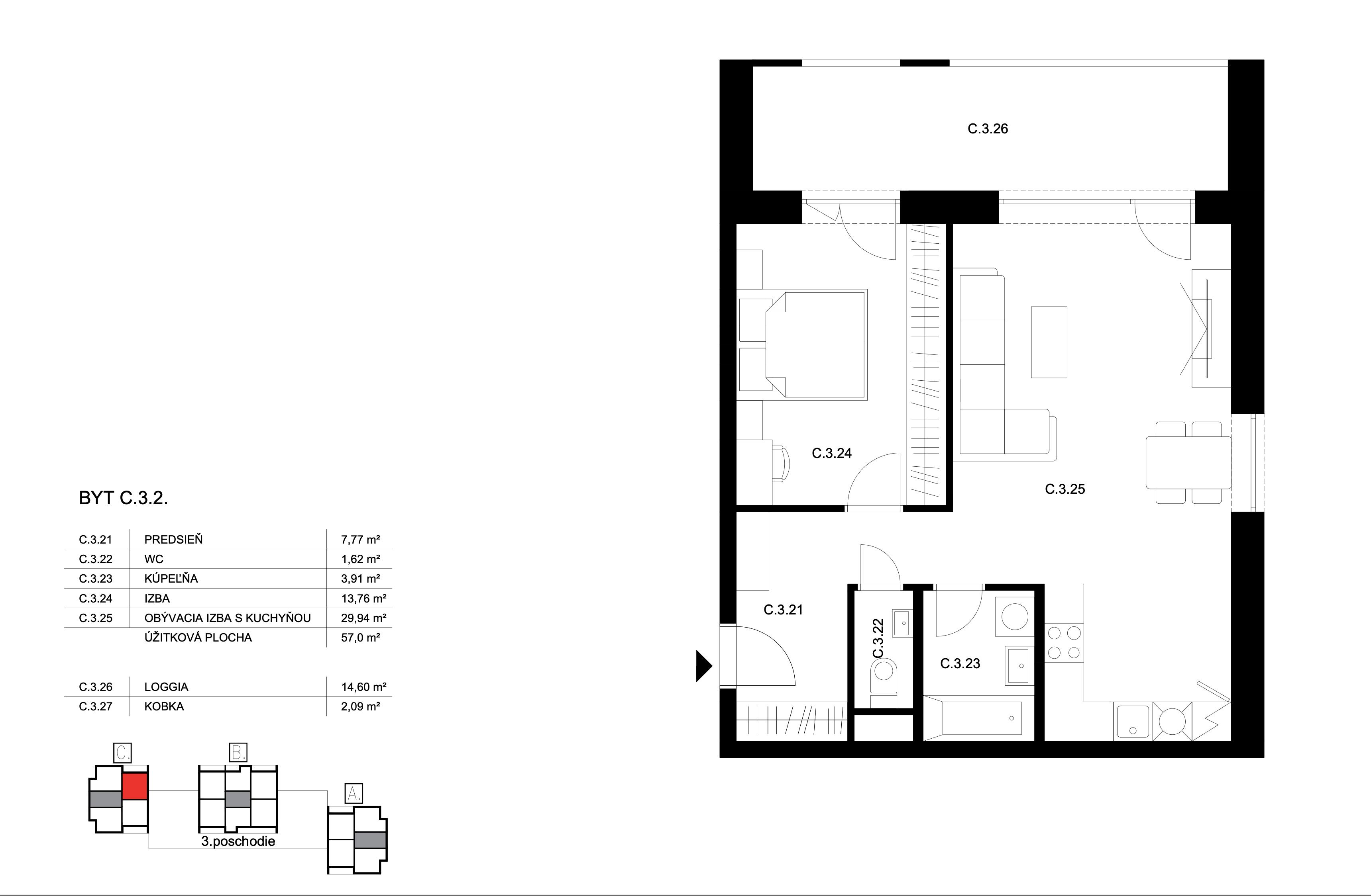 Bell Residence - C.3.2 - Pôdorys