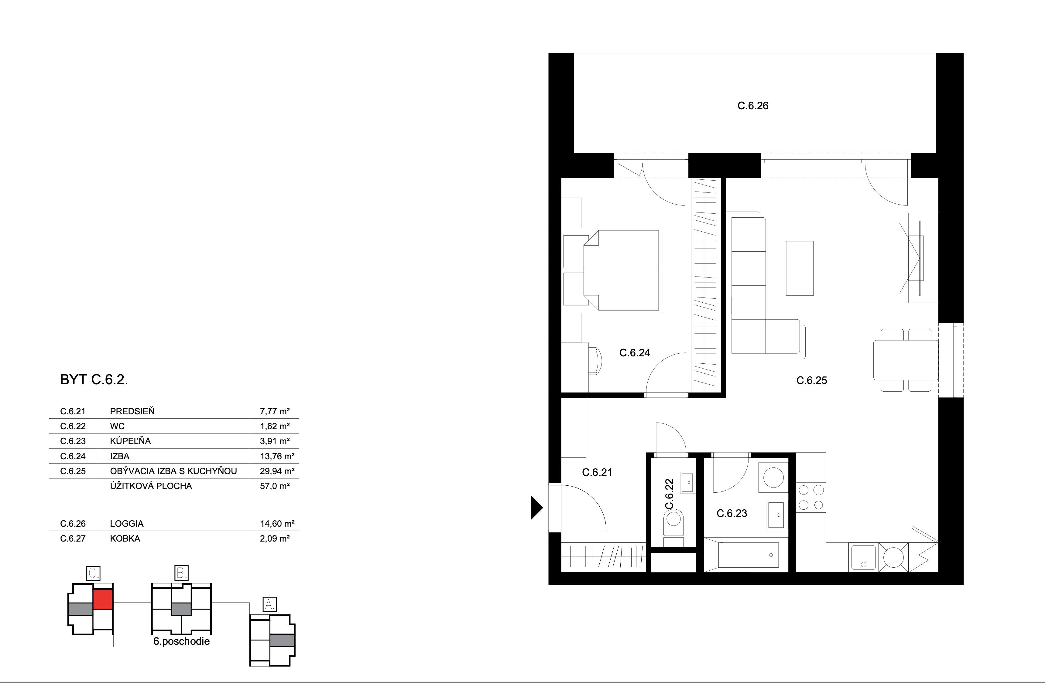 Bell Residence - C.6.2 - Pôdorys