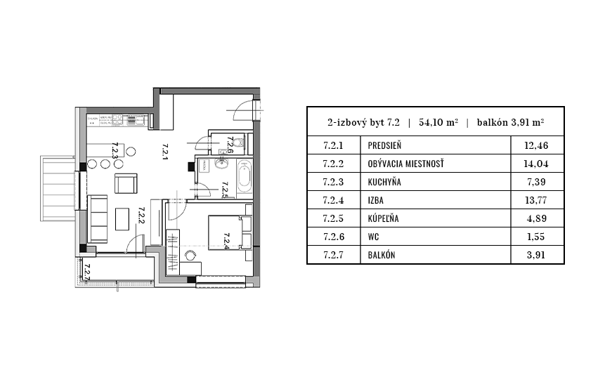 Egidius Residence - 7.2 - Pôdorys