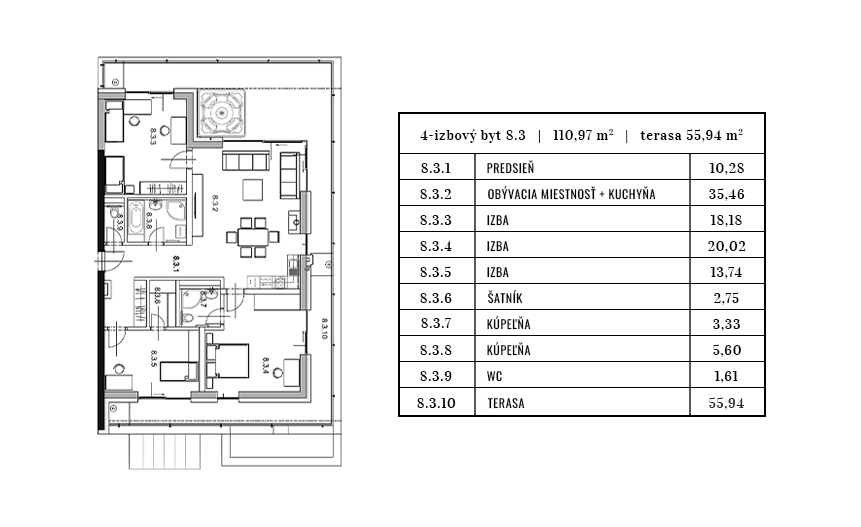 Egidius Residence - 8.3 - Pôdorys