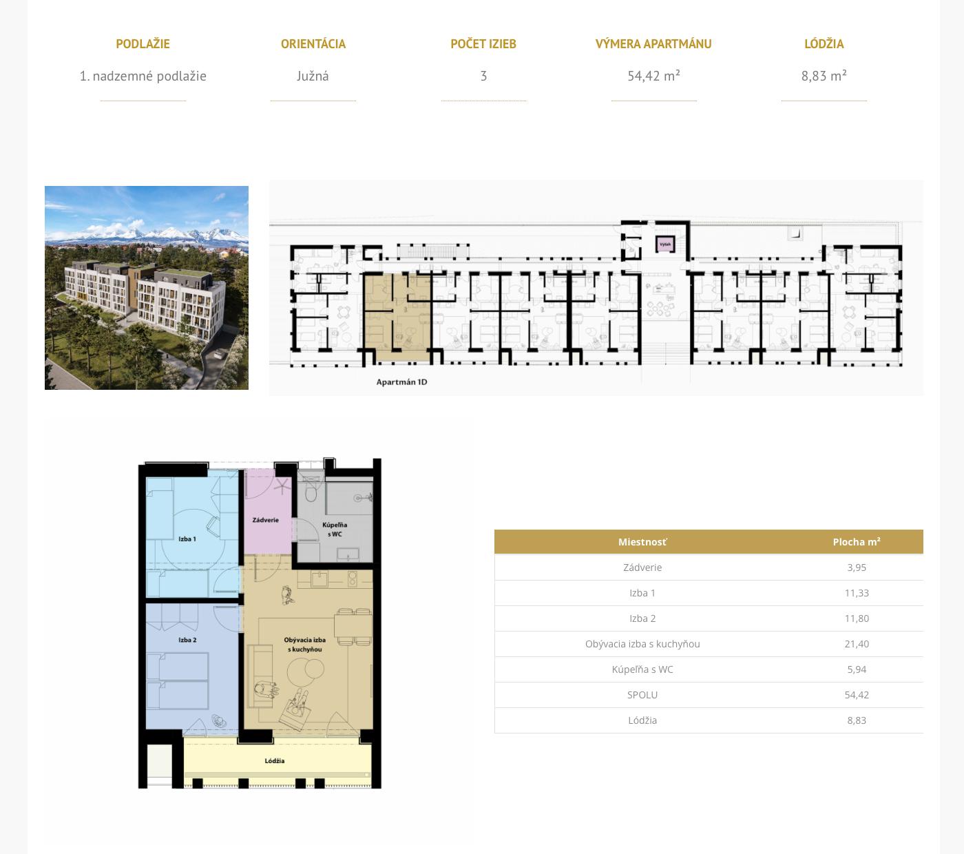 Gréb Park - 1D - Pôdorys