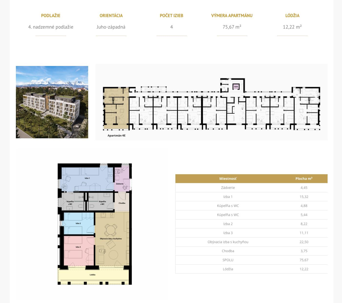 Gréb Park - 4E - Pôdorys