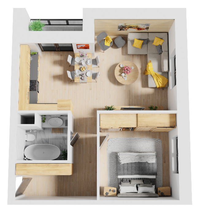 Jablonka - E 3 - Pôdorys