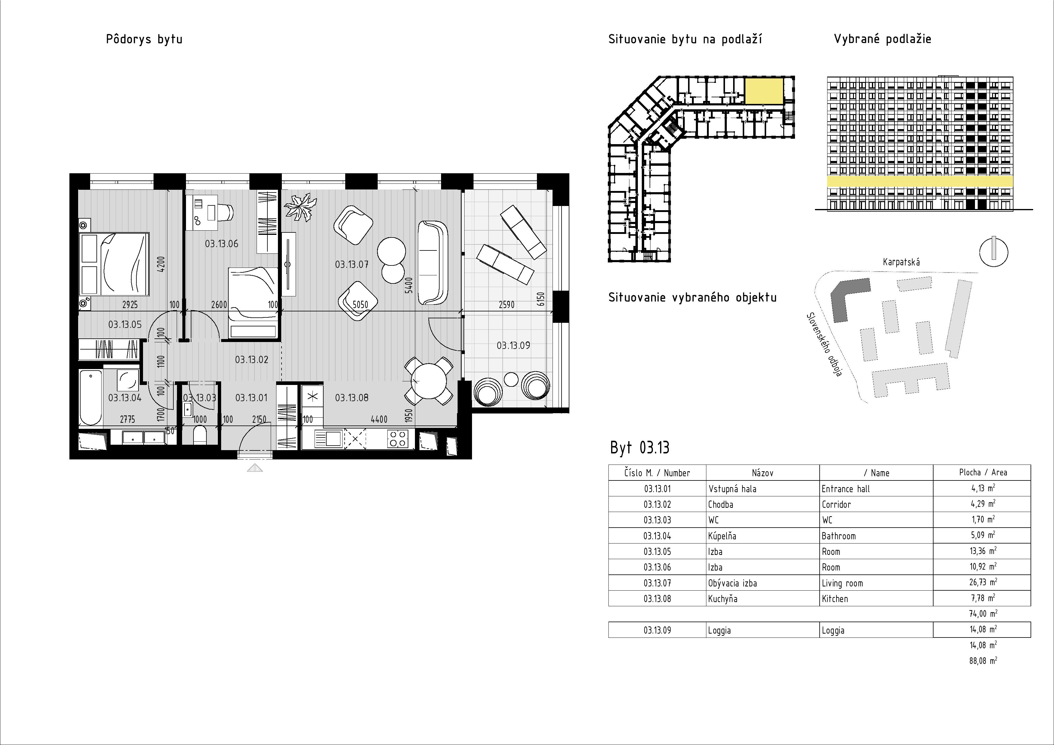 Karpatská Residence - 3.13 - Pôdorys