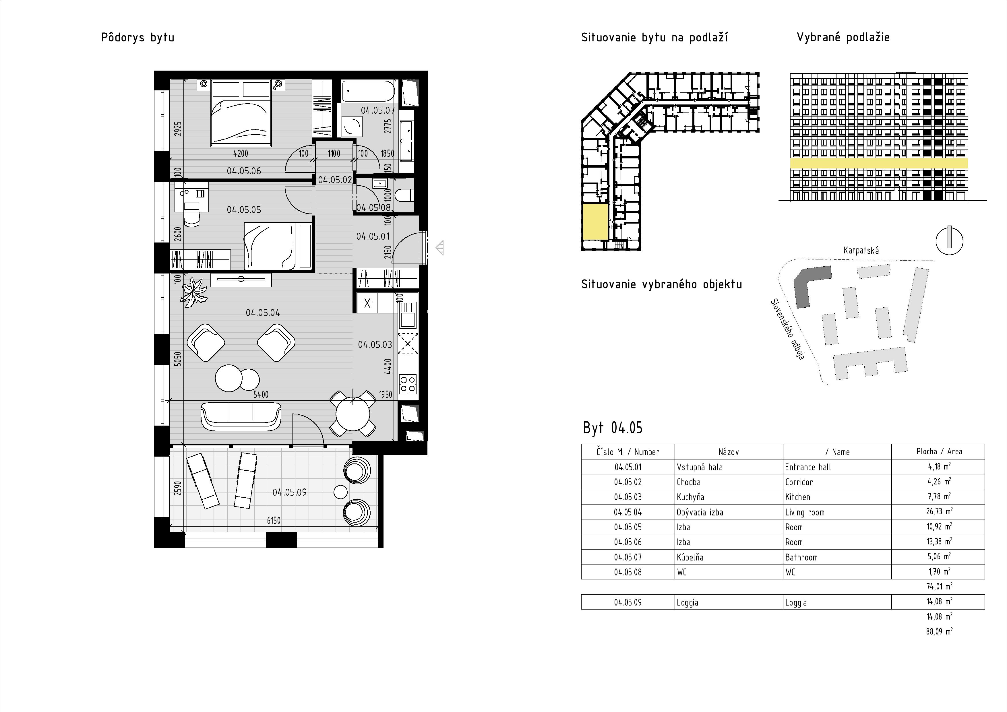 Karpatská Residence - 4.05 - Pôdorys