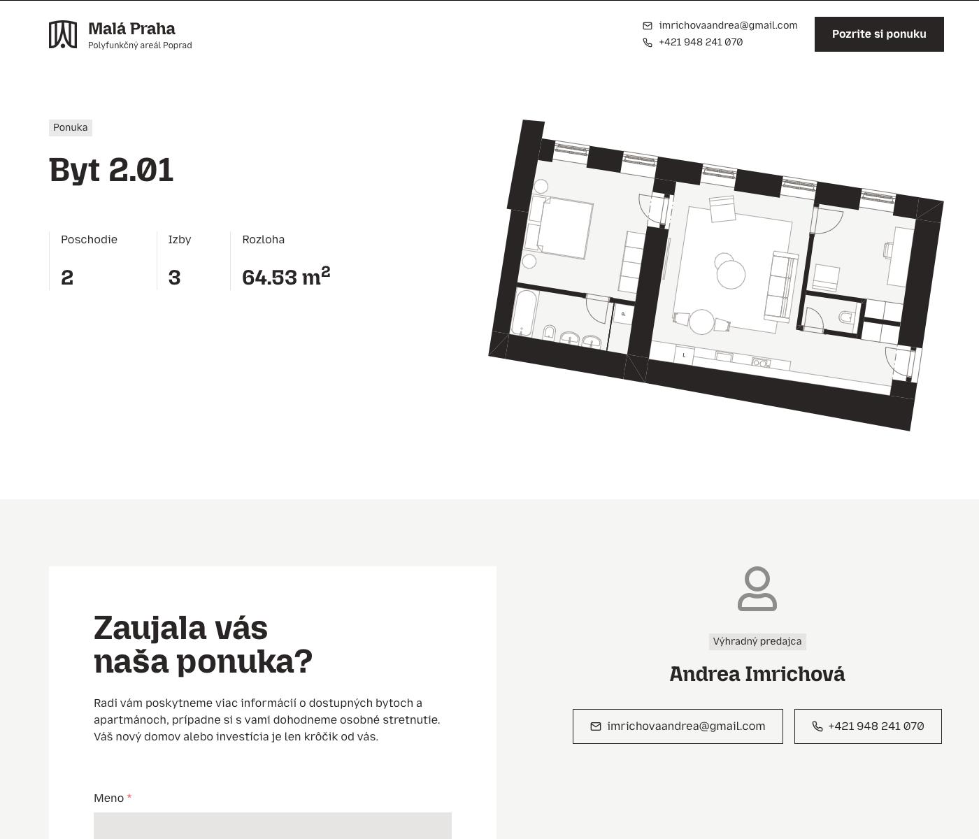 Malá Praha - 2.01 - Pôdorys