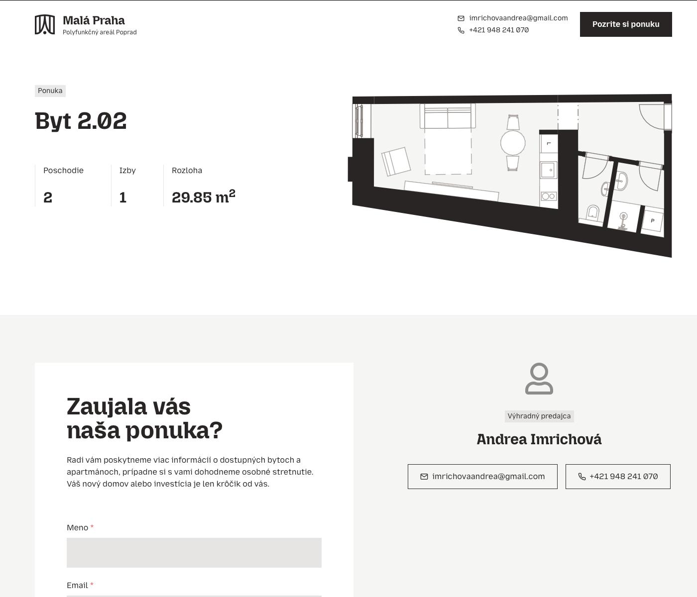 Malá Praha - 2.02 - Pôdorys