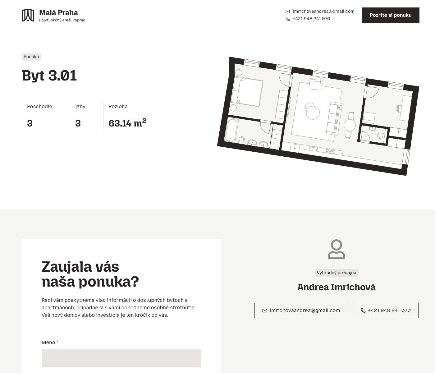 Malá Praha - 3.01 - Pôdorys