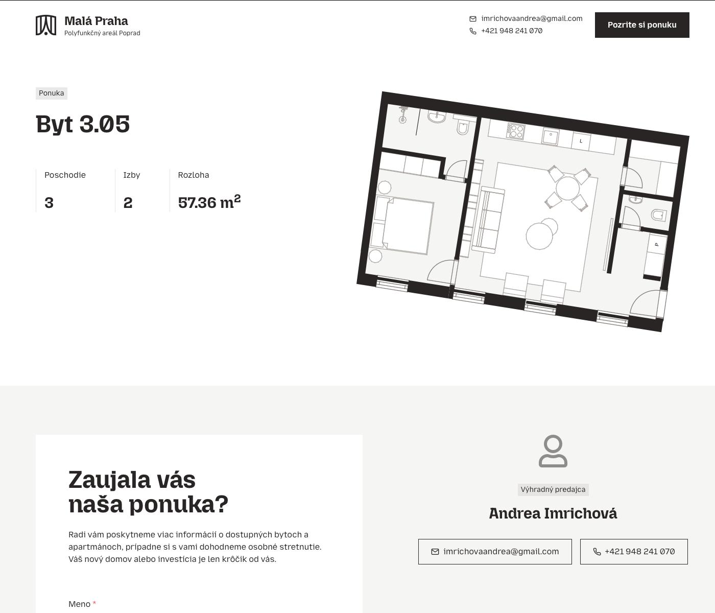 Malá Praha - 3.05 - Pôdorys