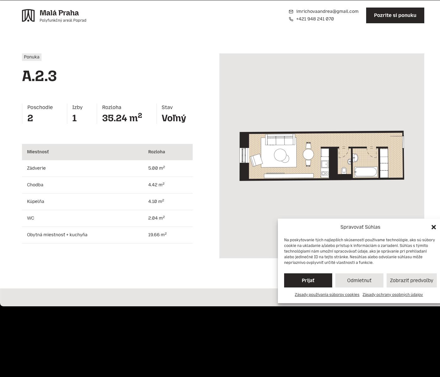 Malá Praha - A.2.3 - Pôdorys