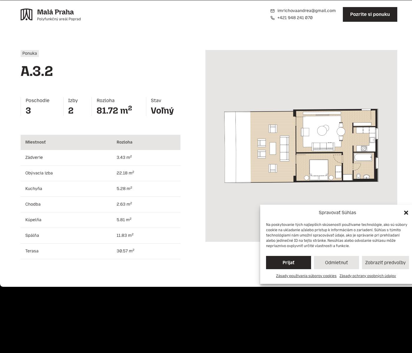Malá Praha - A.3.2 - Pôdorys