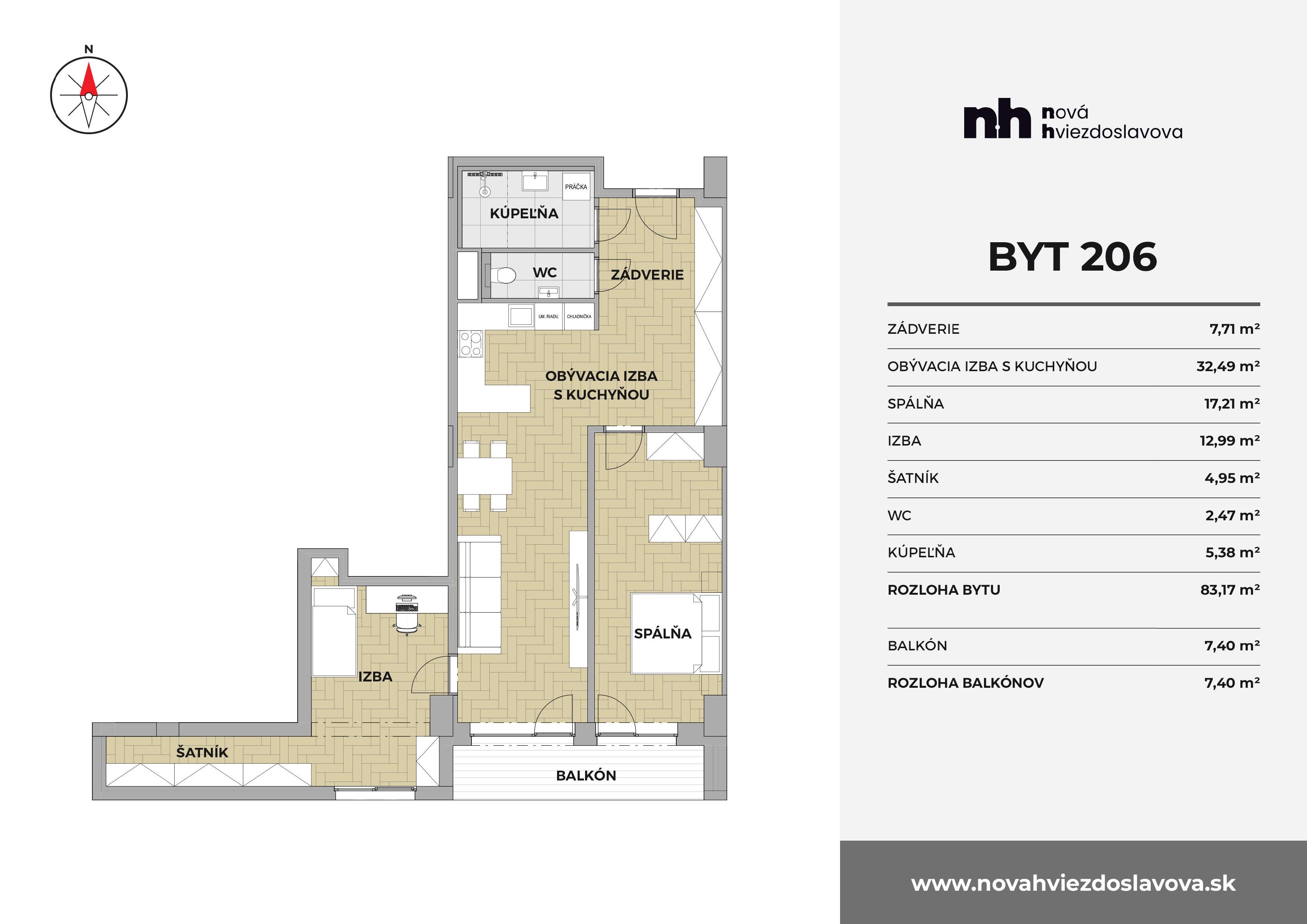 Nová Hviezdoslavova - 206 - Pôdorys