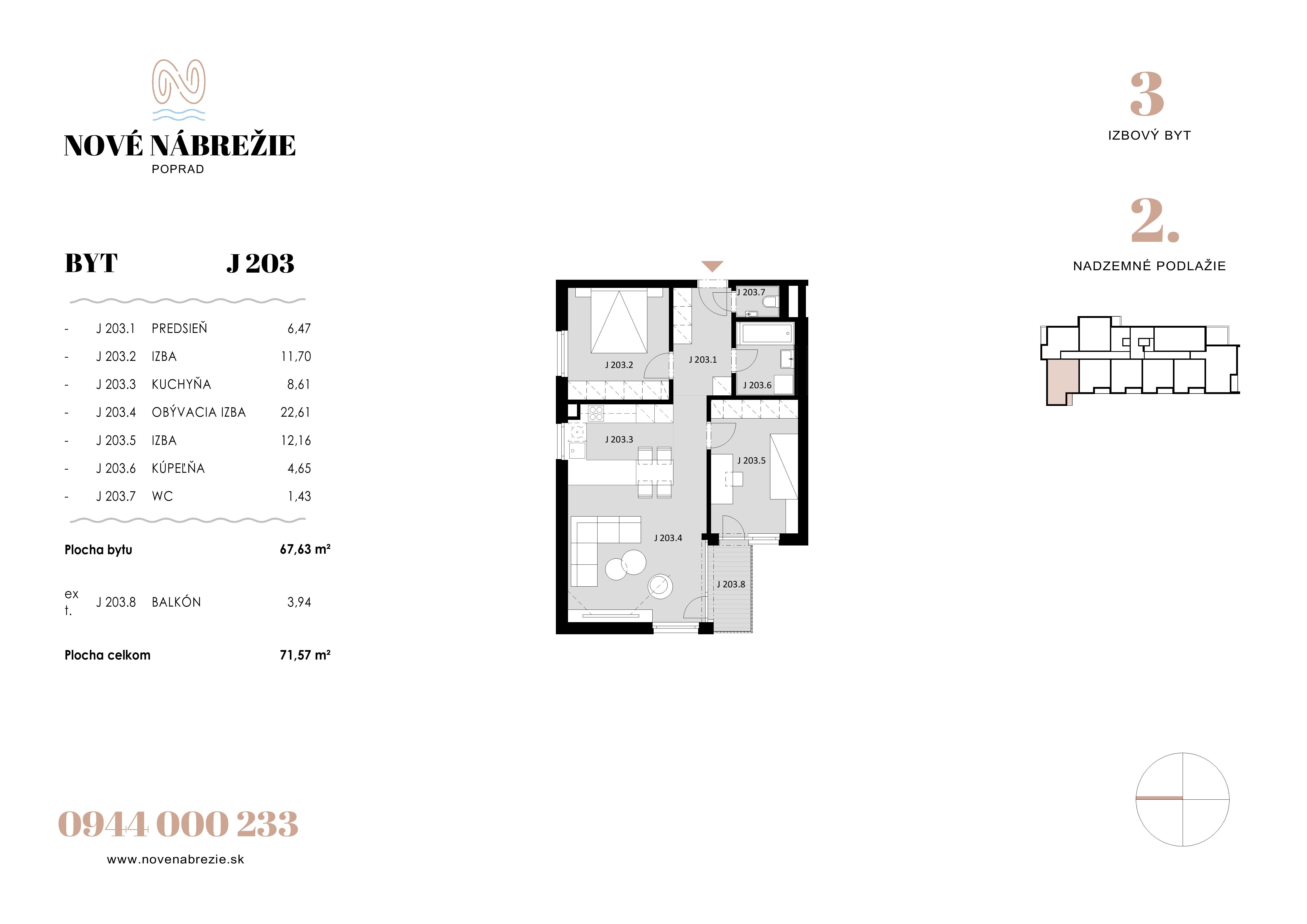 Nové Nábrežie - J203 - Pôdorys