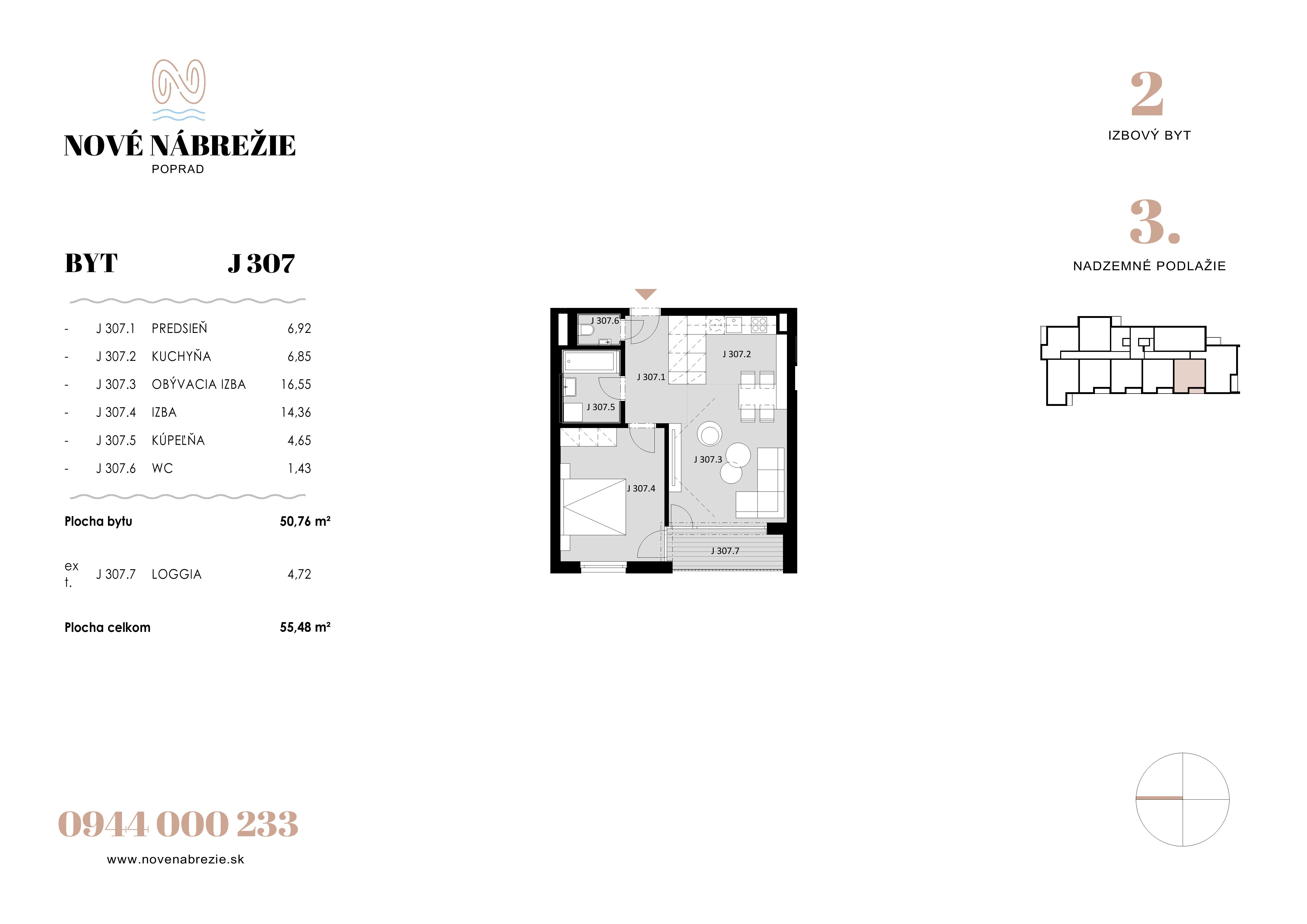 Nové Nábrežie - J307 - Pôdorys
