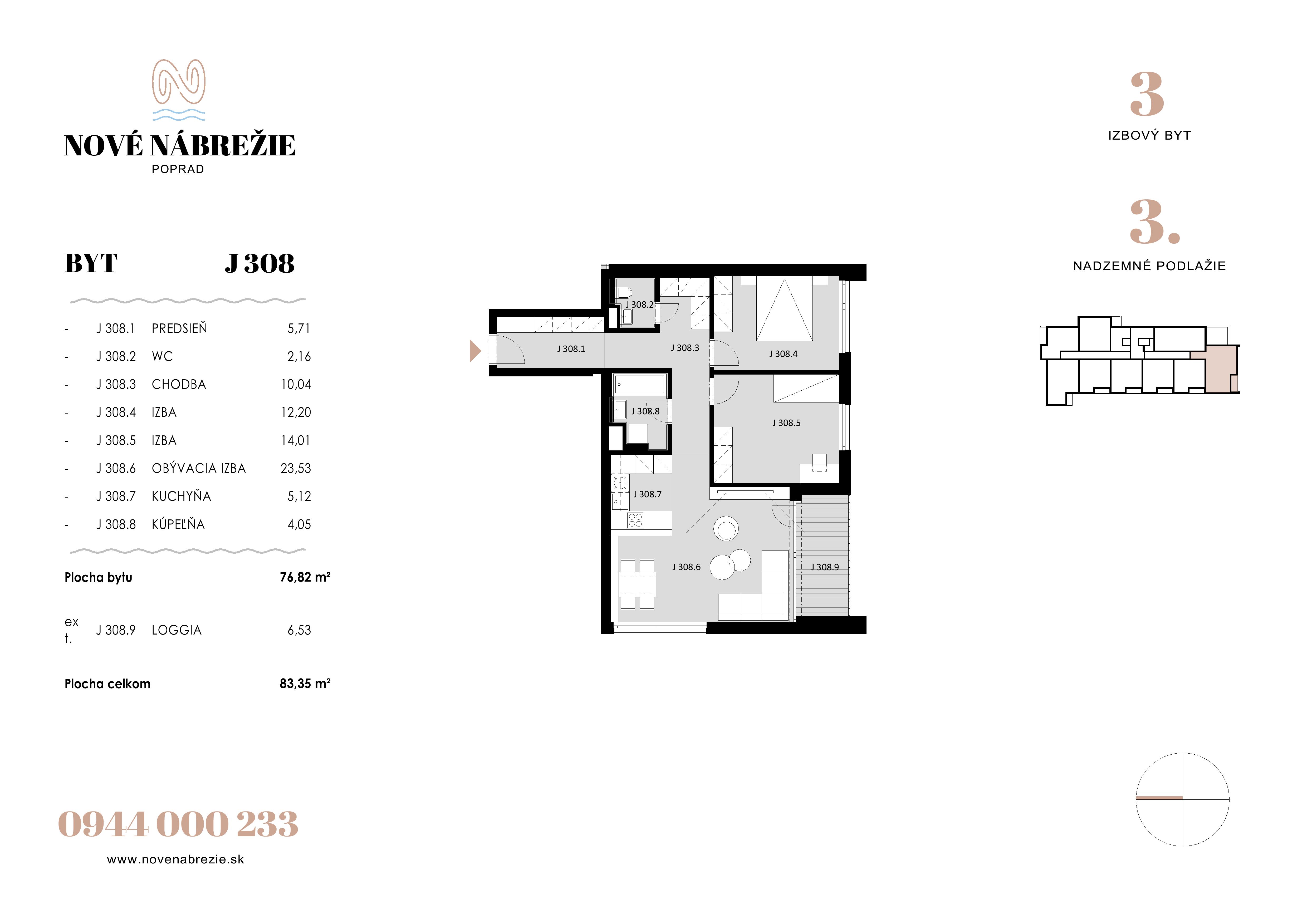 Nové Nábrežie - J308 - Pôdorys