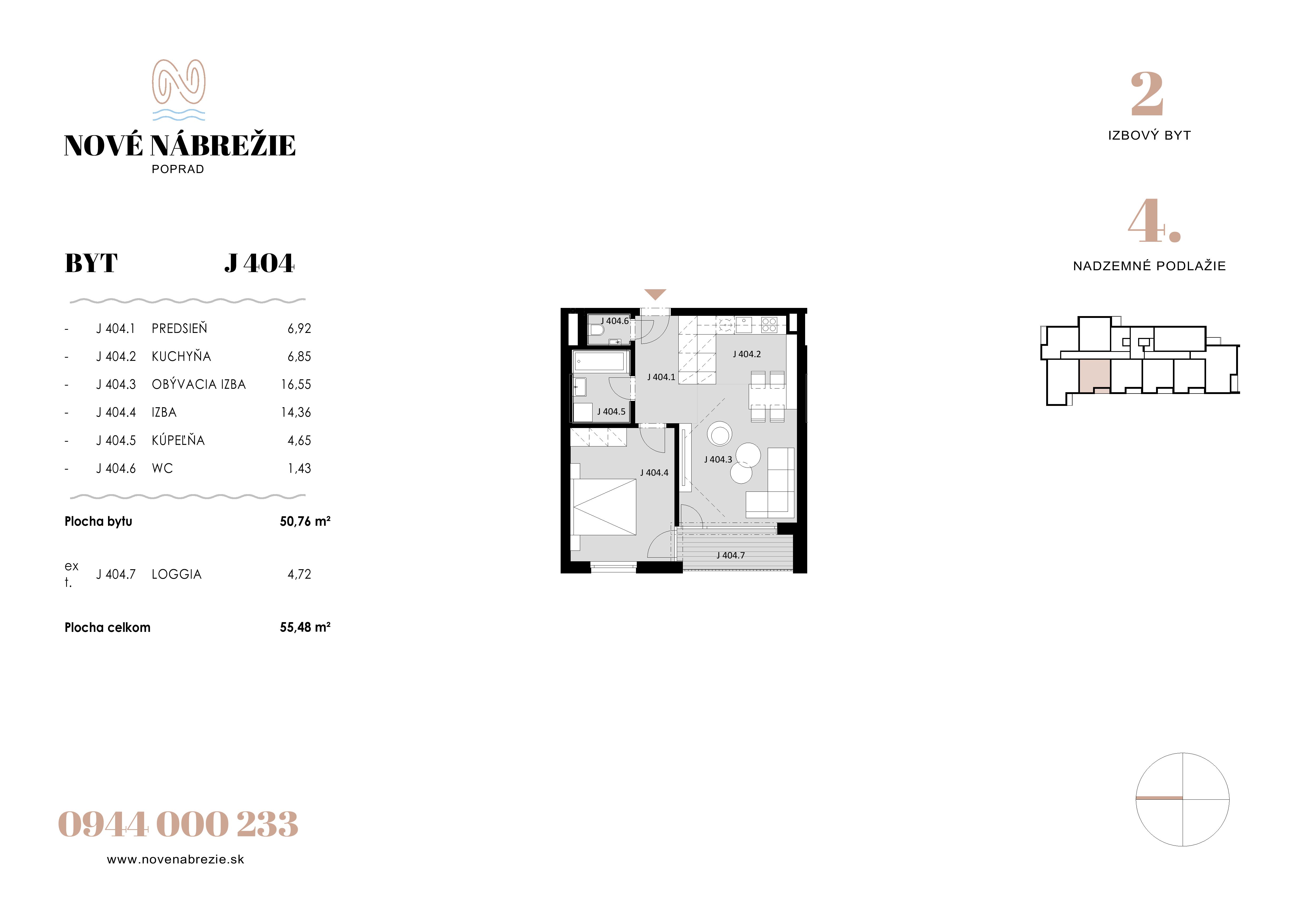 Nové Nábrežie - J404 - Pôdorys