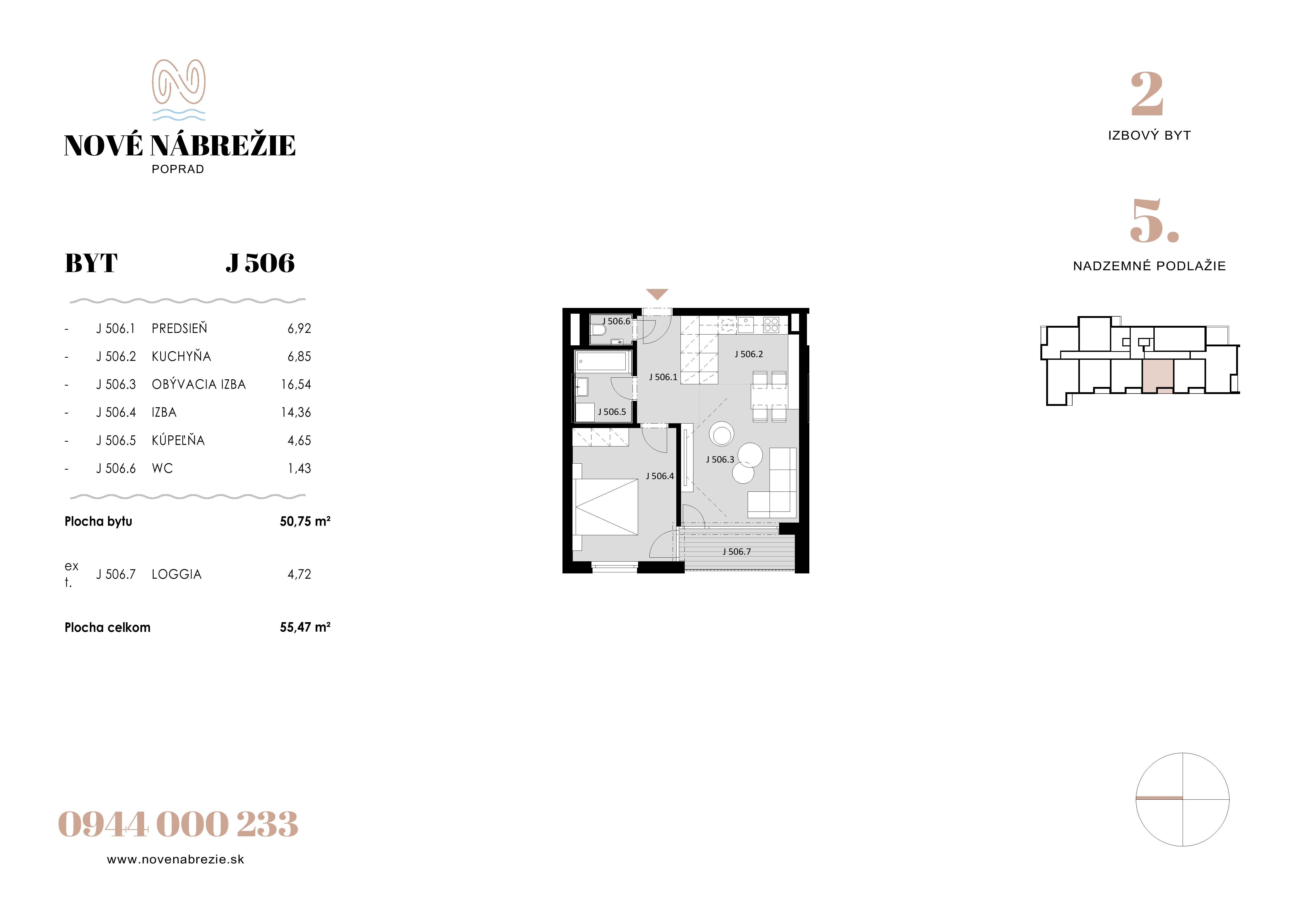 Nové Nábrežie - J506 - Pôdorys