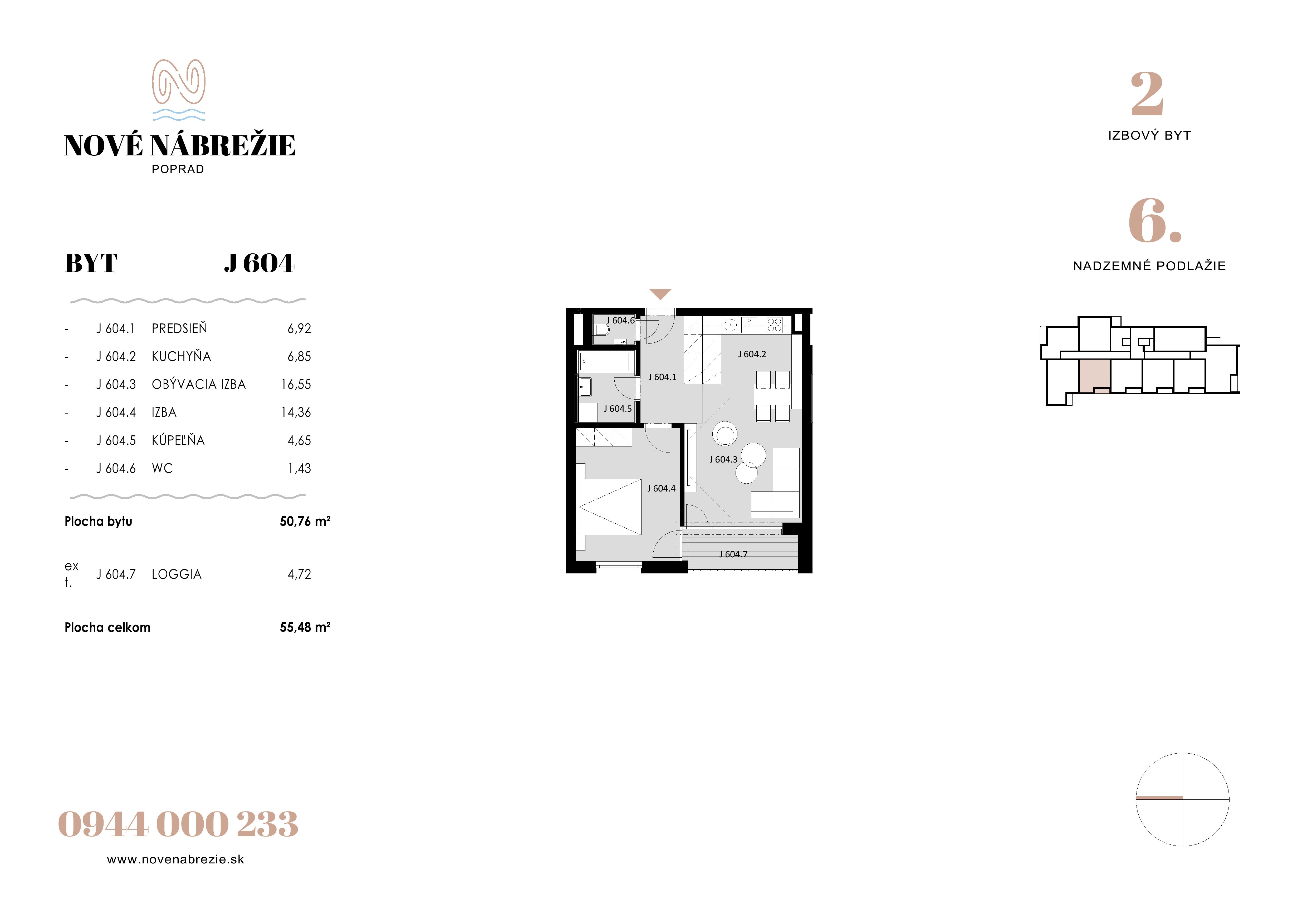 Nové Nábrežie - J604 - Pôdorys