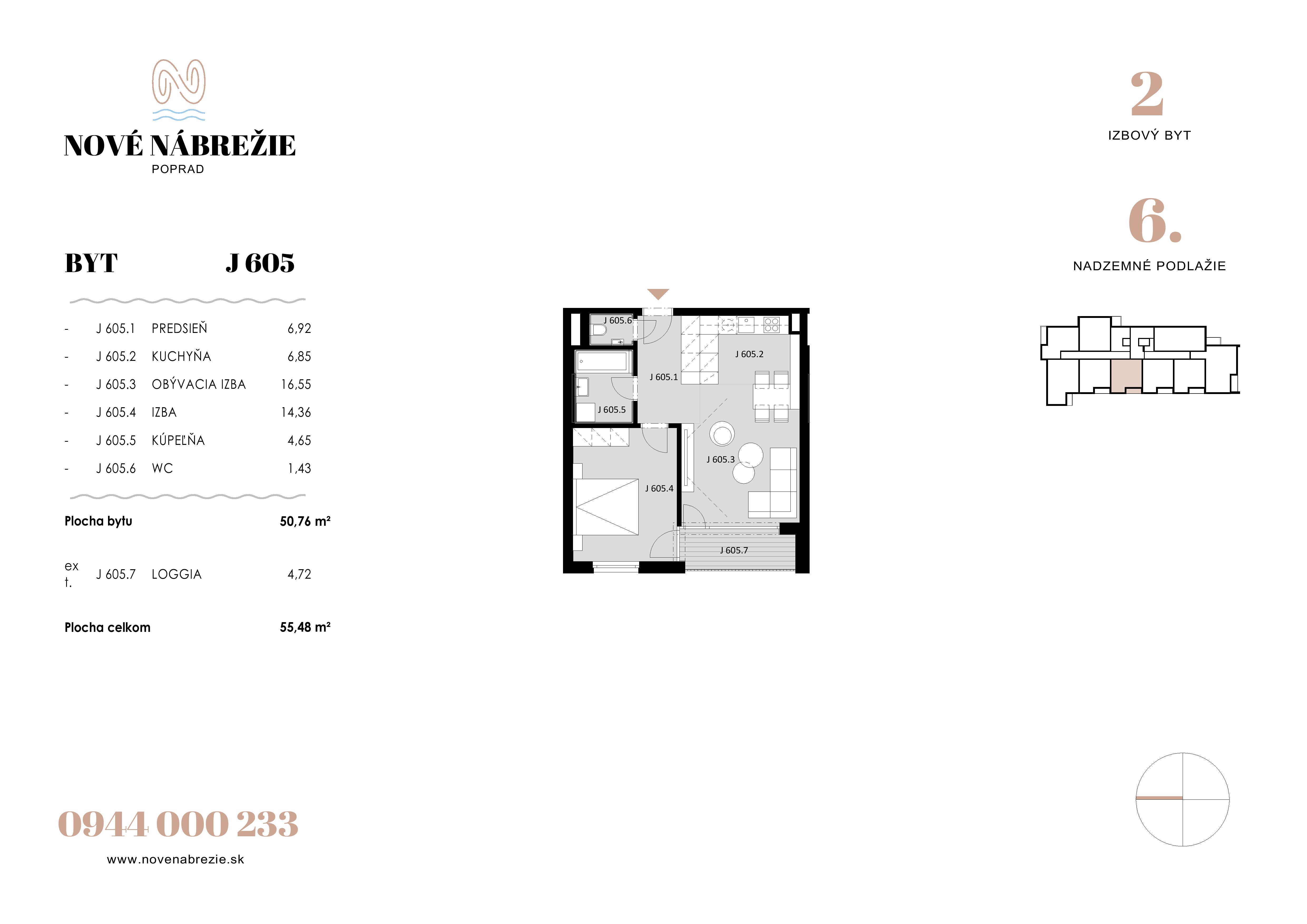 Nové Nábrežie - J605 - Pôdorys