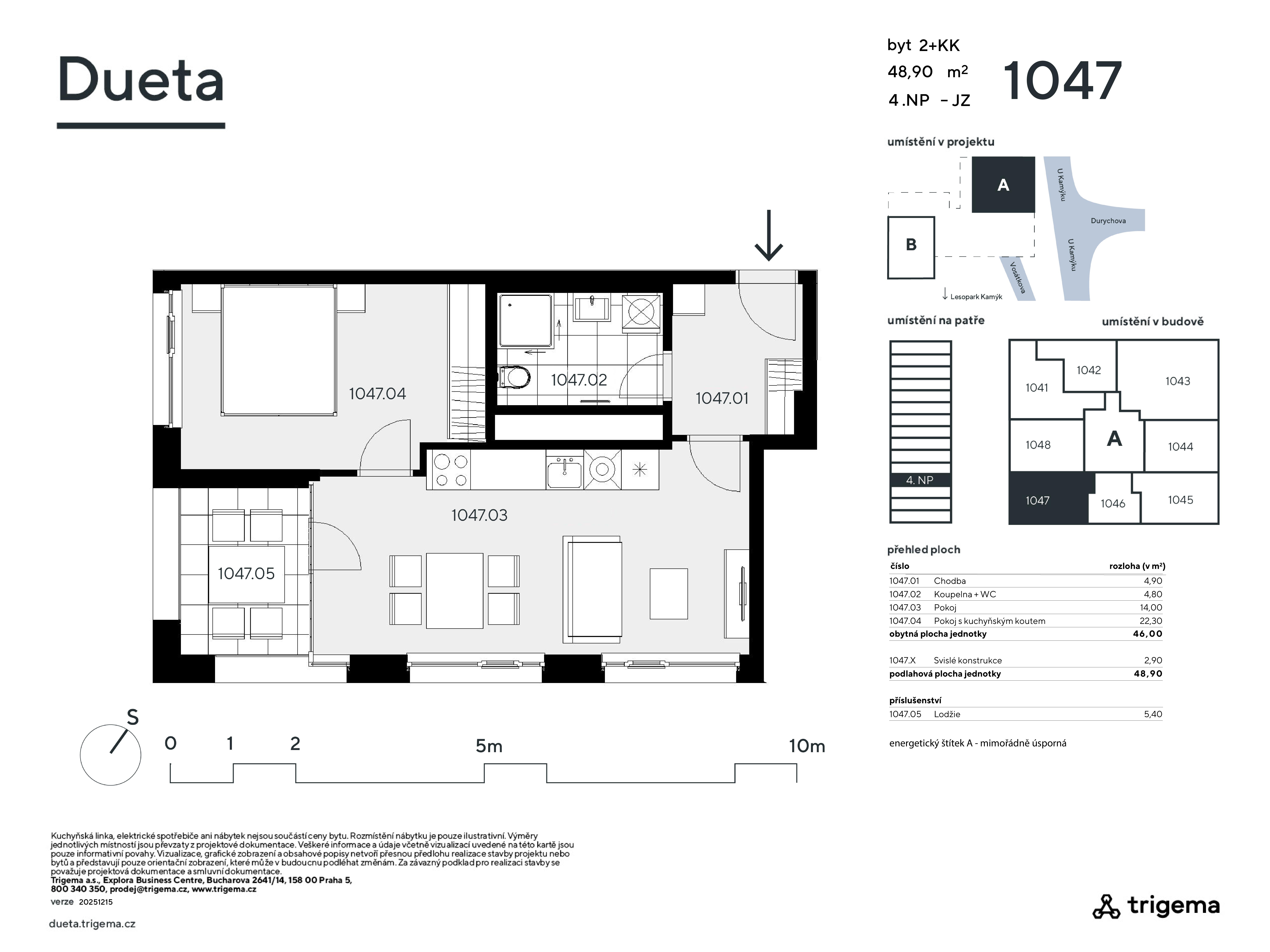 Dueta Kamýk - 1047 - Pôdorys