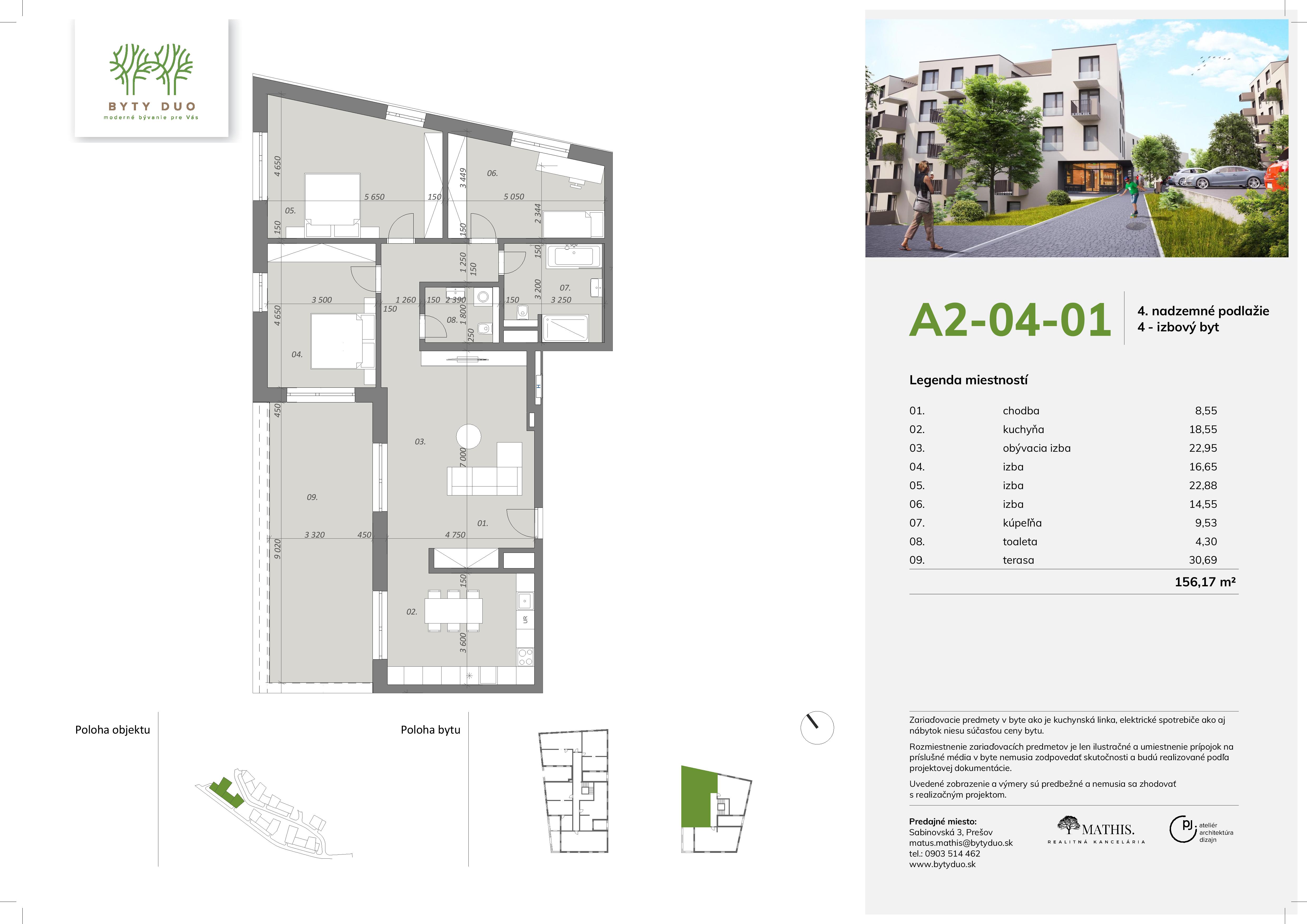 Byty Duo - A2-04-01 - Pôdorys