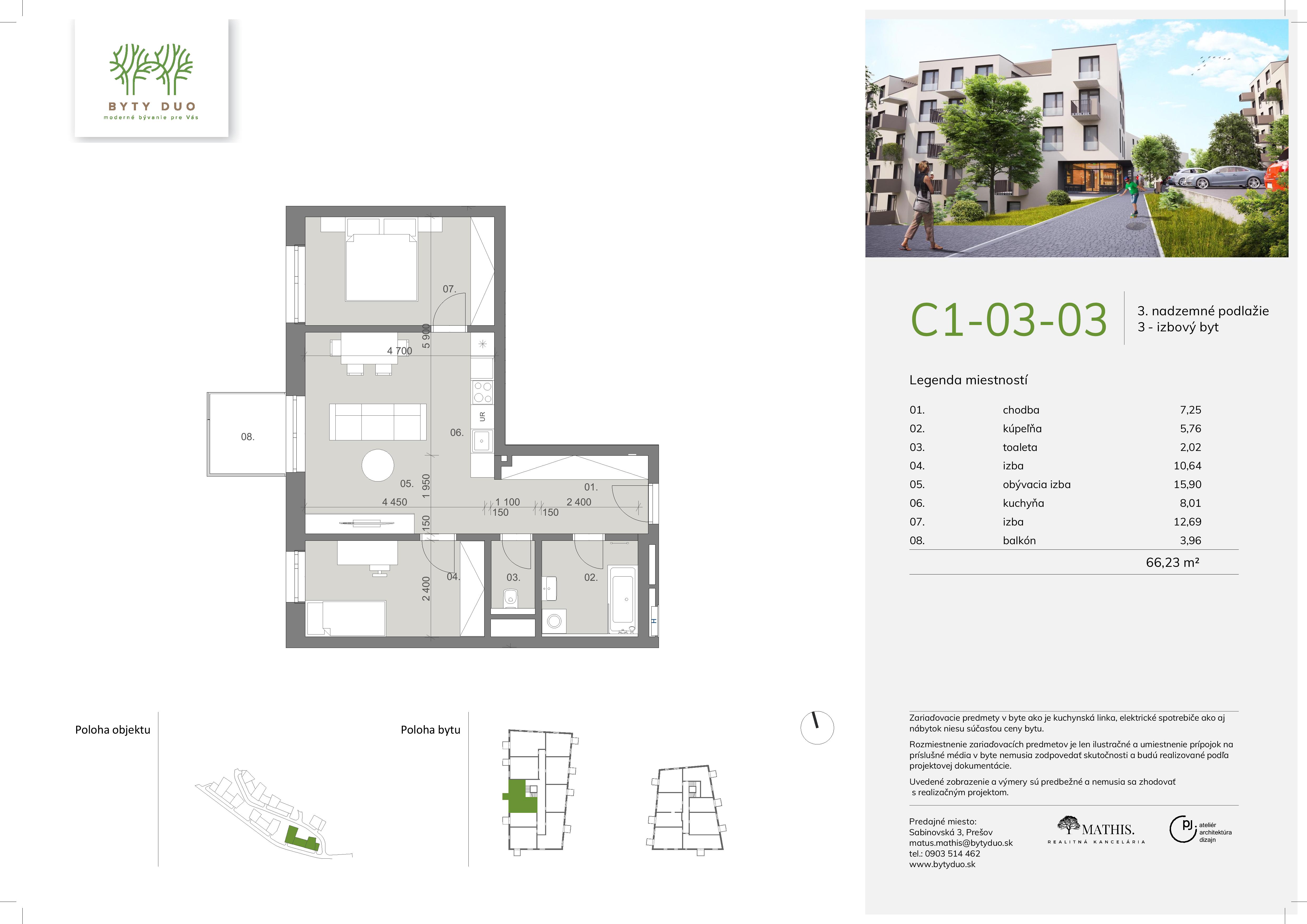 Byty Duo - C1-03-03 - Pôdorys