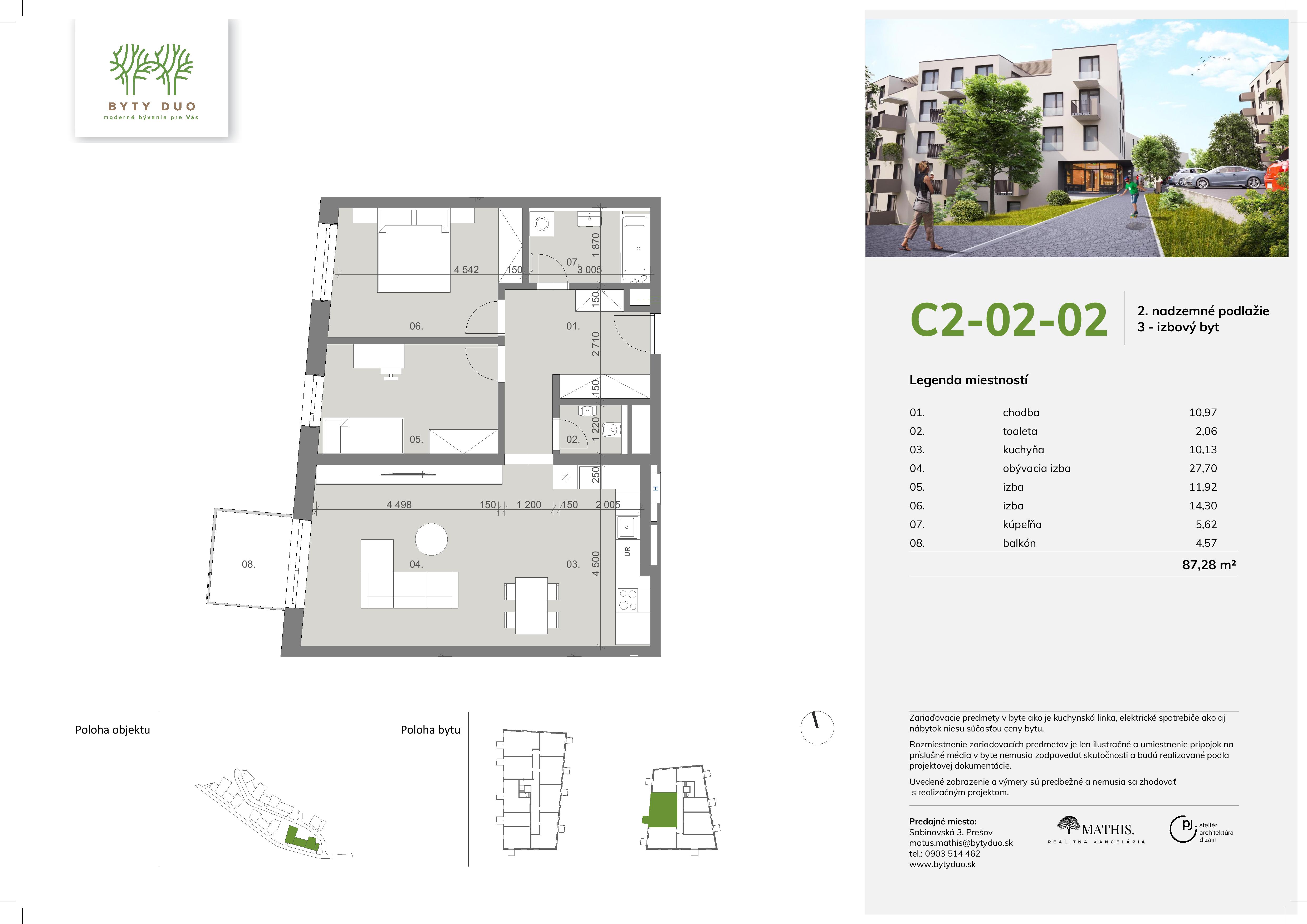 Byty Duo - C2-02-02 - Pôdorys