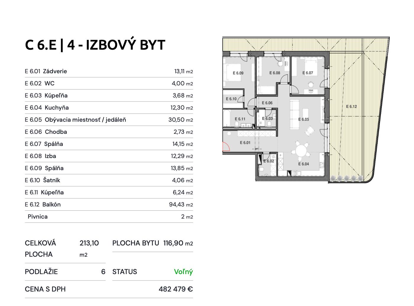 Pražská - C 6.E - Pôdorys