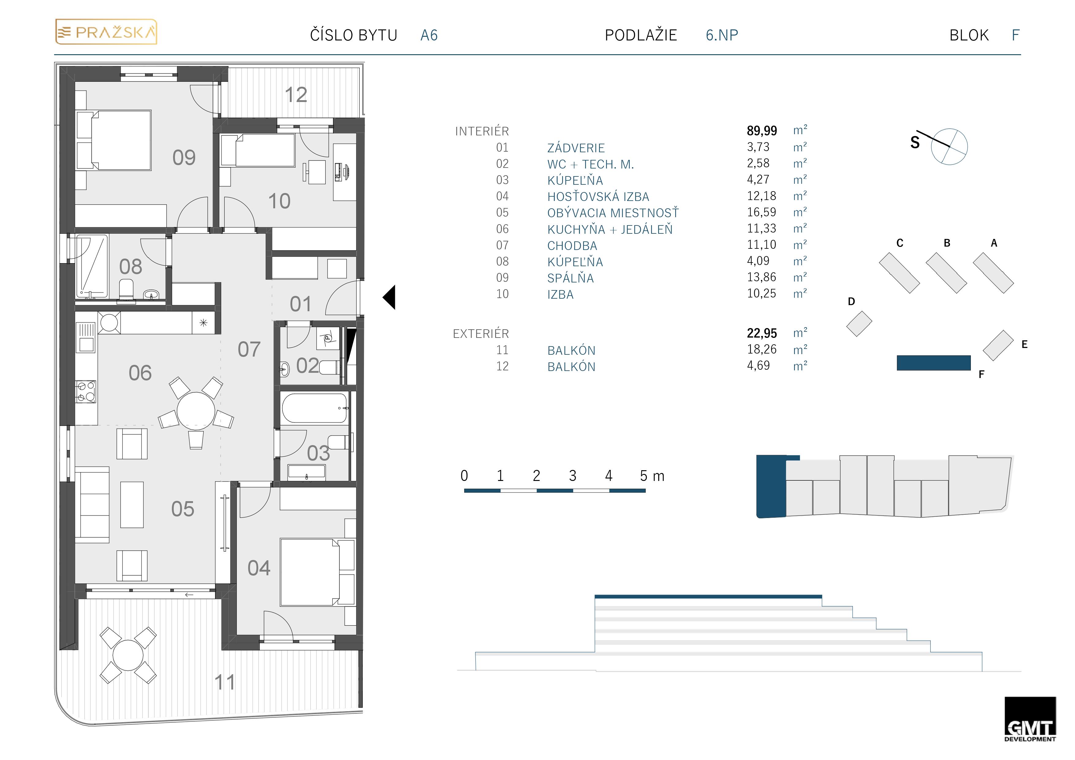 Pražská - F 6.A - Pôdorys