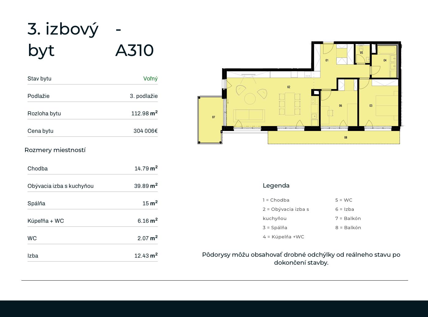 Rezidencia Rusínska - A310 - Pôdorys
