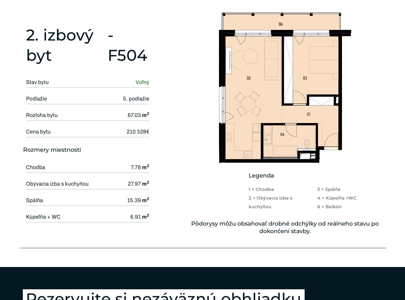 Rezidencia Rusínska - F504 - Pôdorys