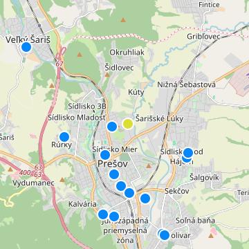 Záhradné Sady - map