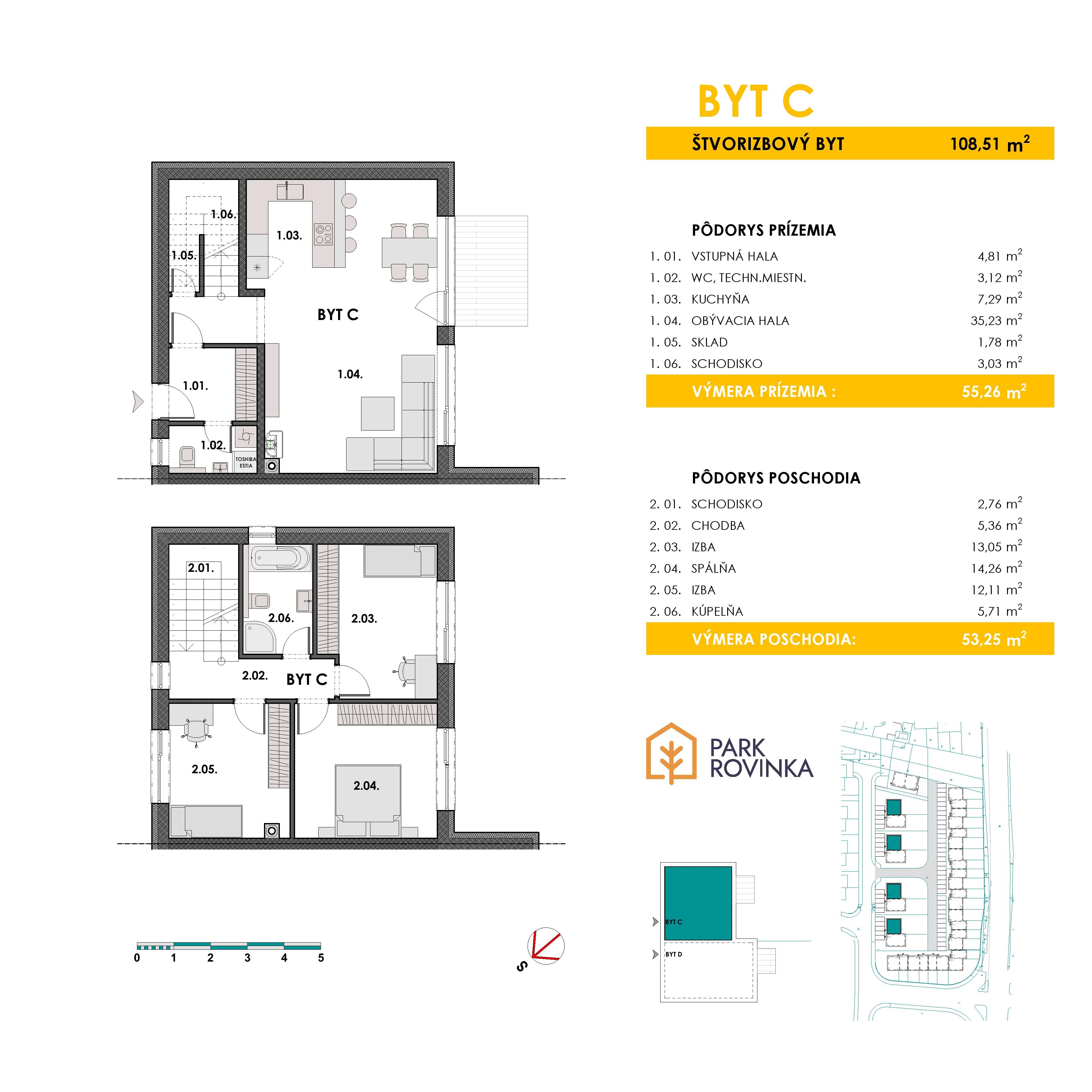 Park Rovinka - C.16. - Pôdorys
