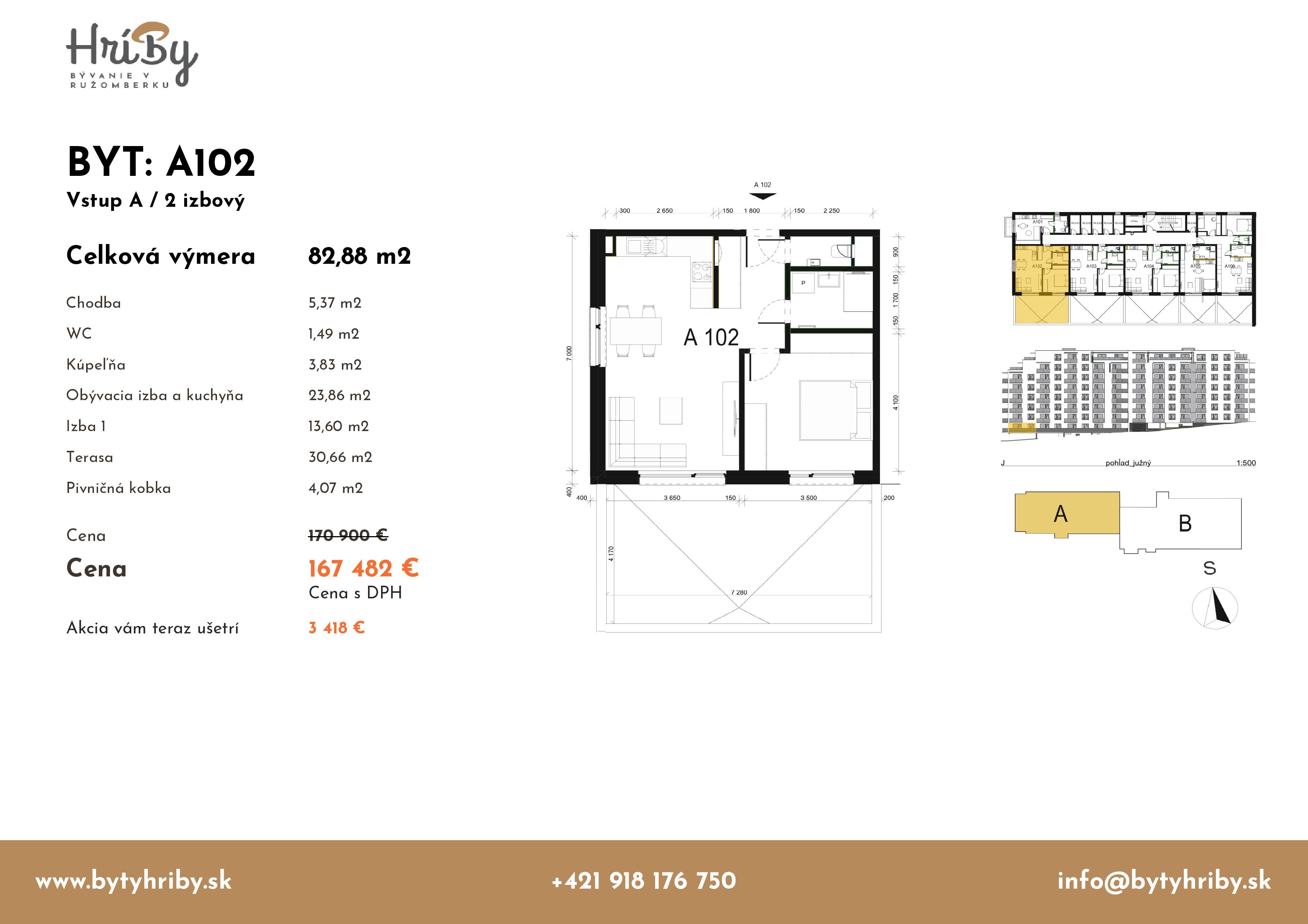 Hríby - A102 - Pôdorys