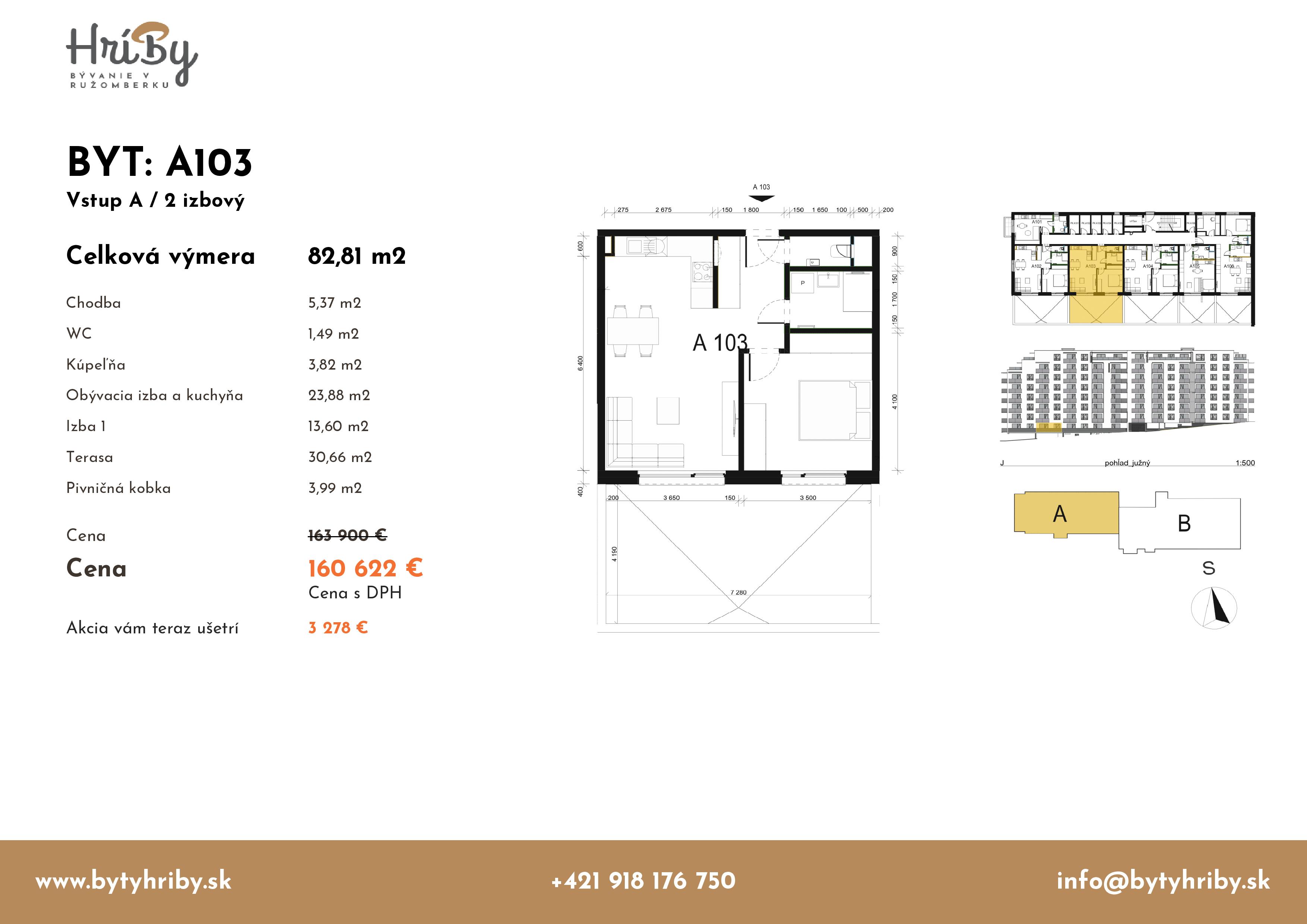Hríby - A103 - Pôdorys