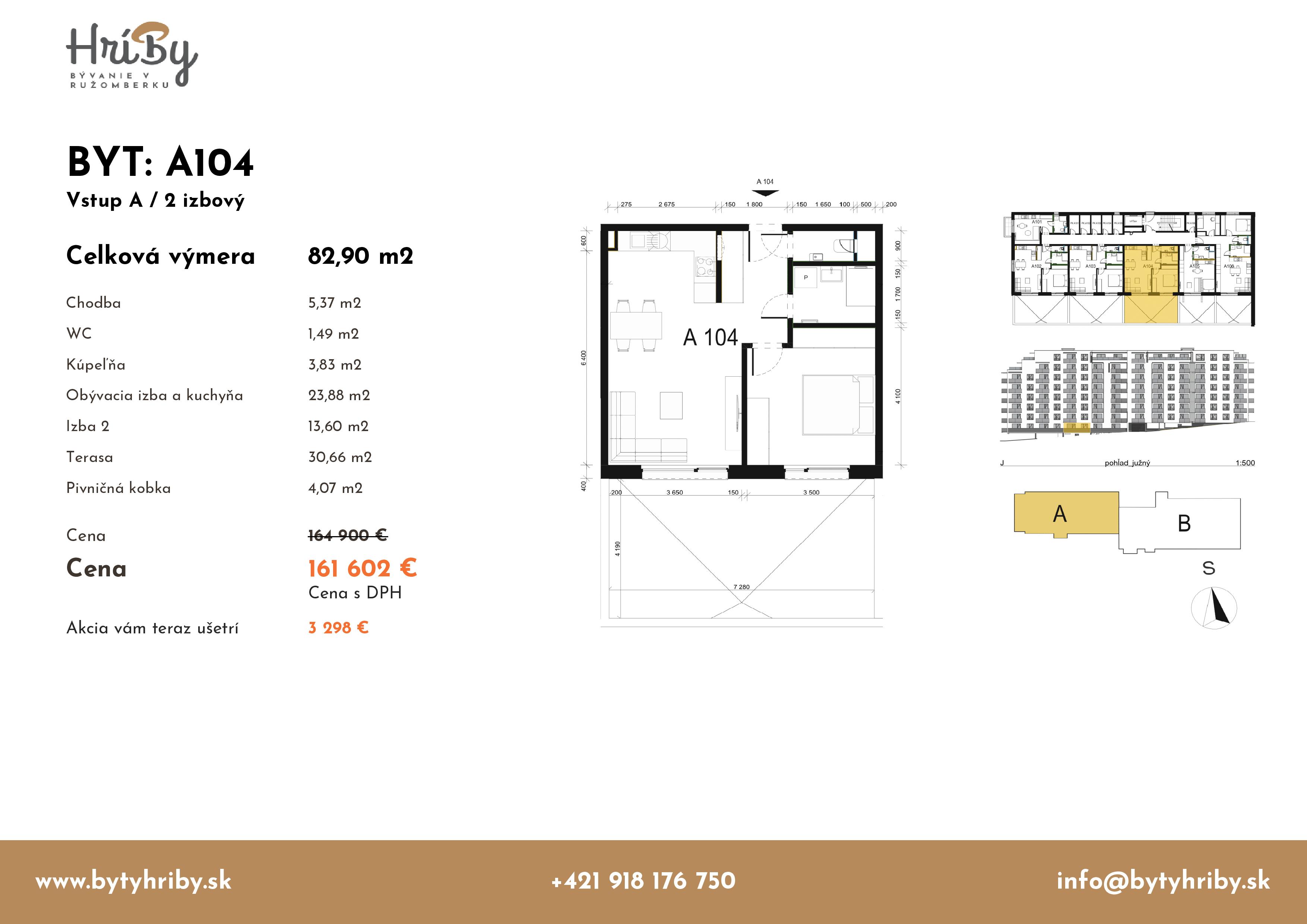 Hríby - A104 - Pôdorys