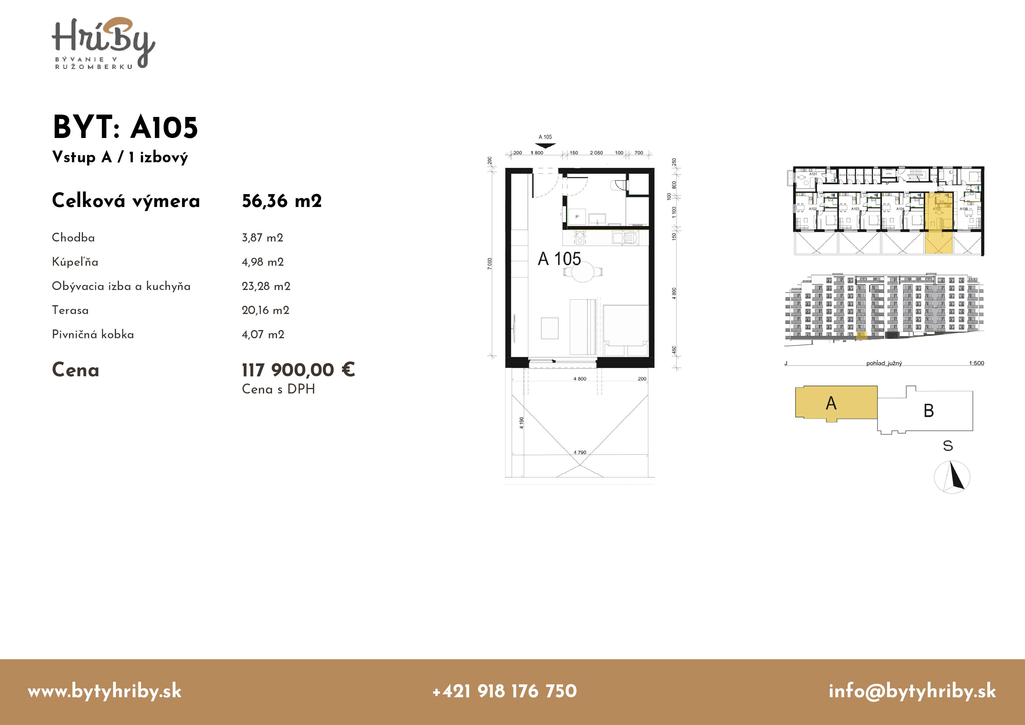 Hríby - A105 - Pôdorys