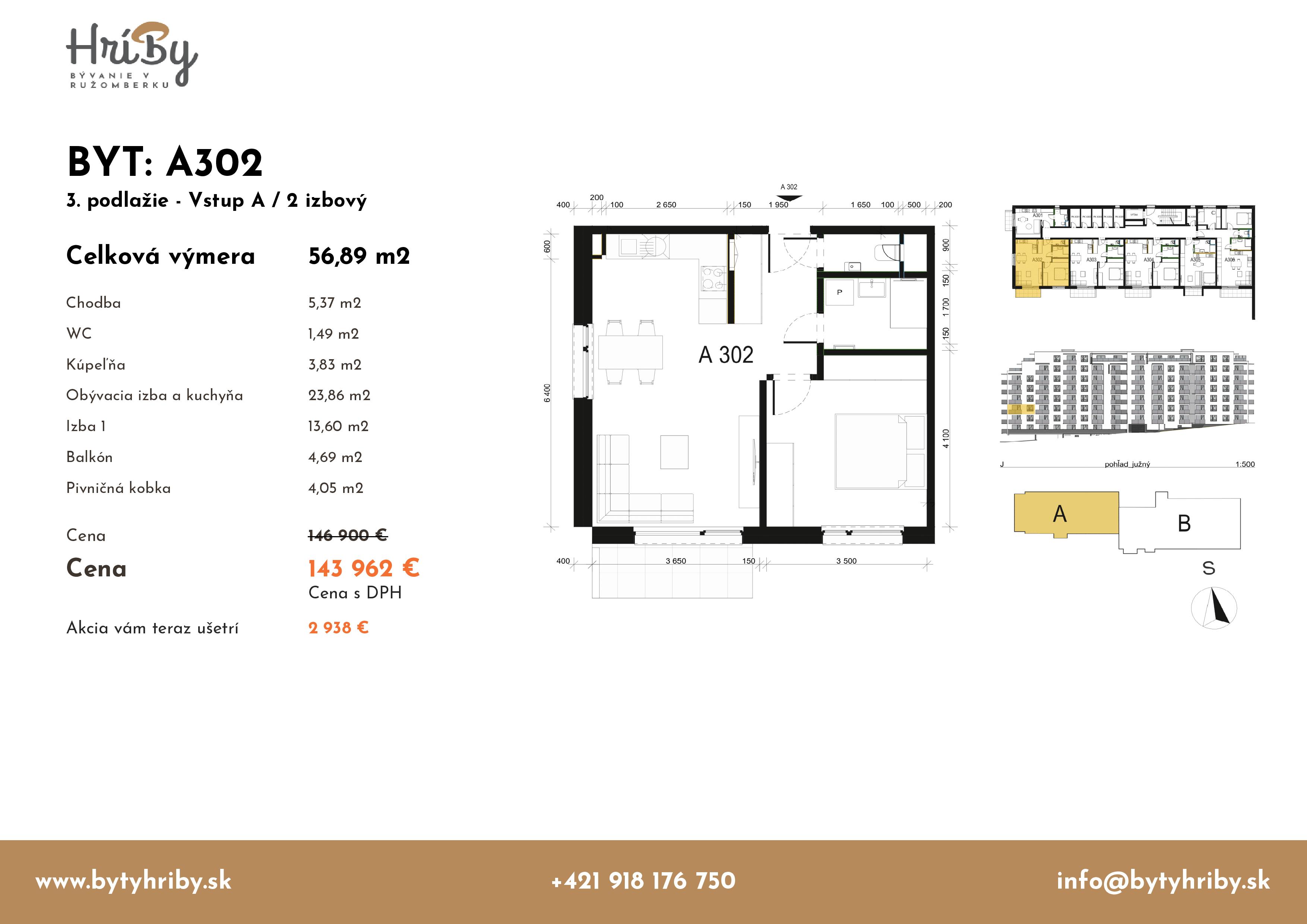 Hríby - A302 - Pôdorys