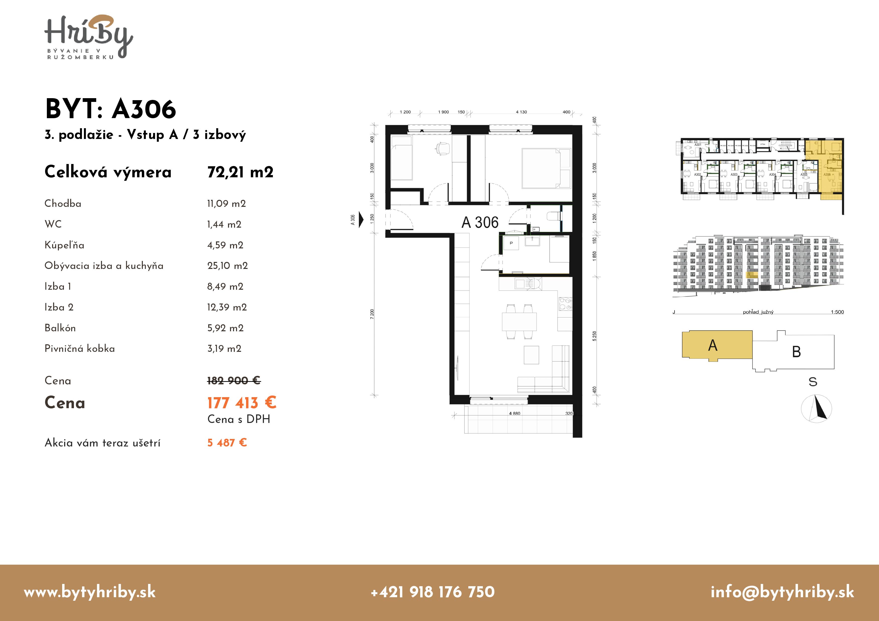 Hríby - A306 - Pôdorys