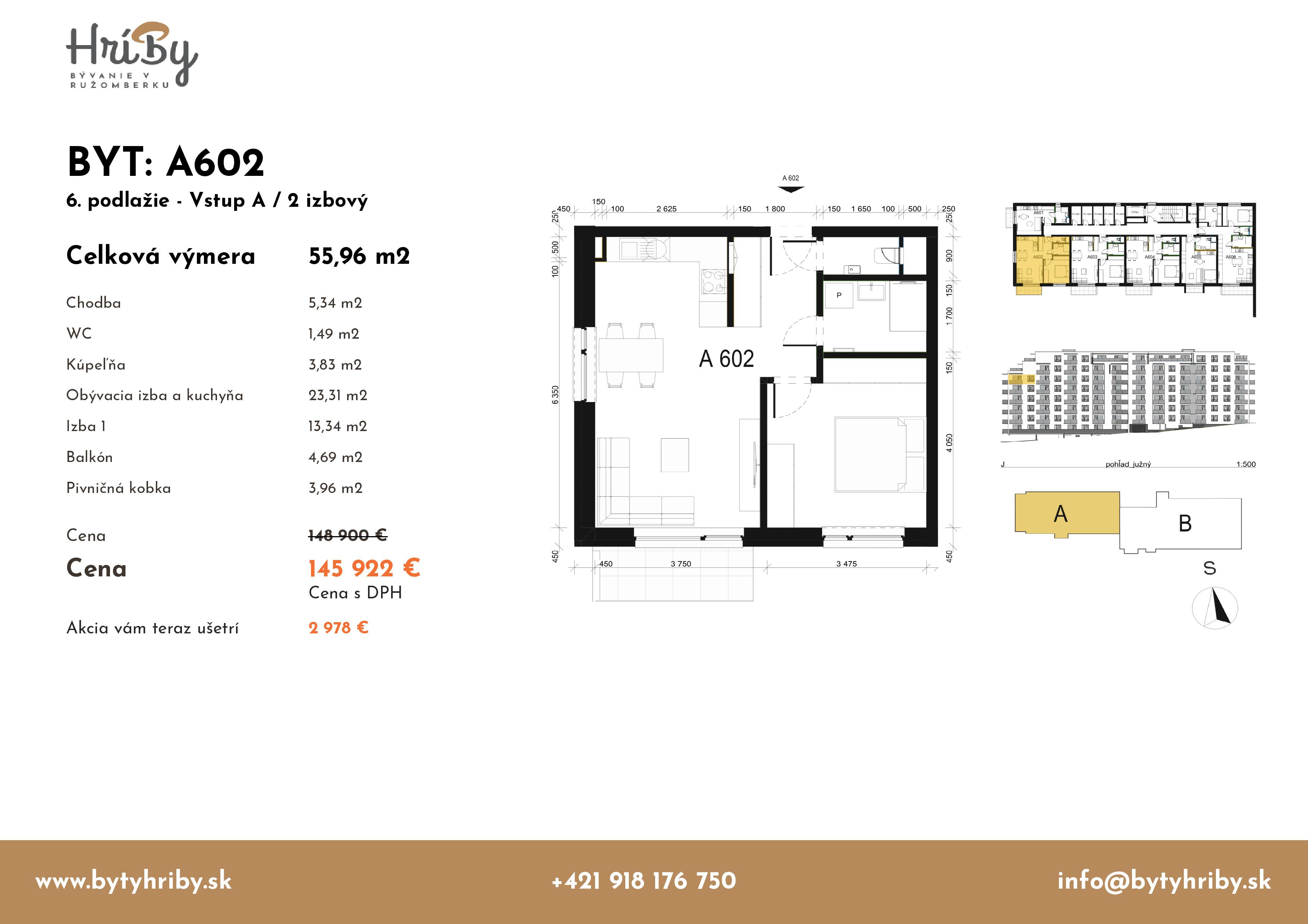 Hríby - A602 - Pôdorys