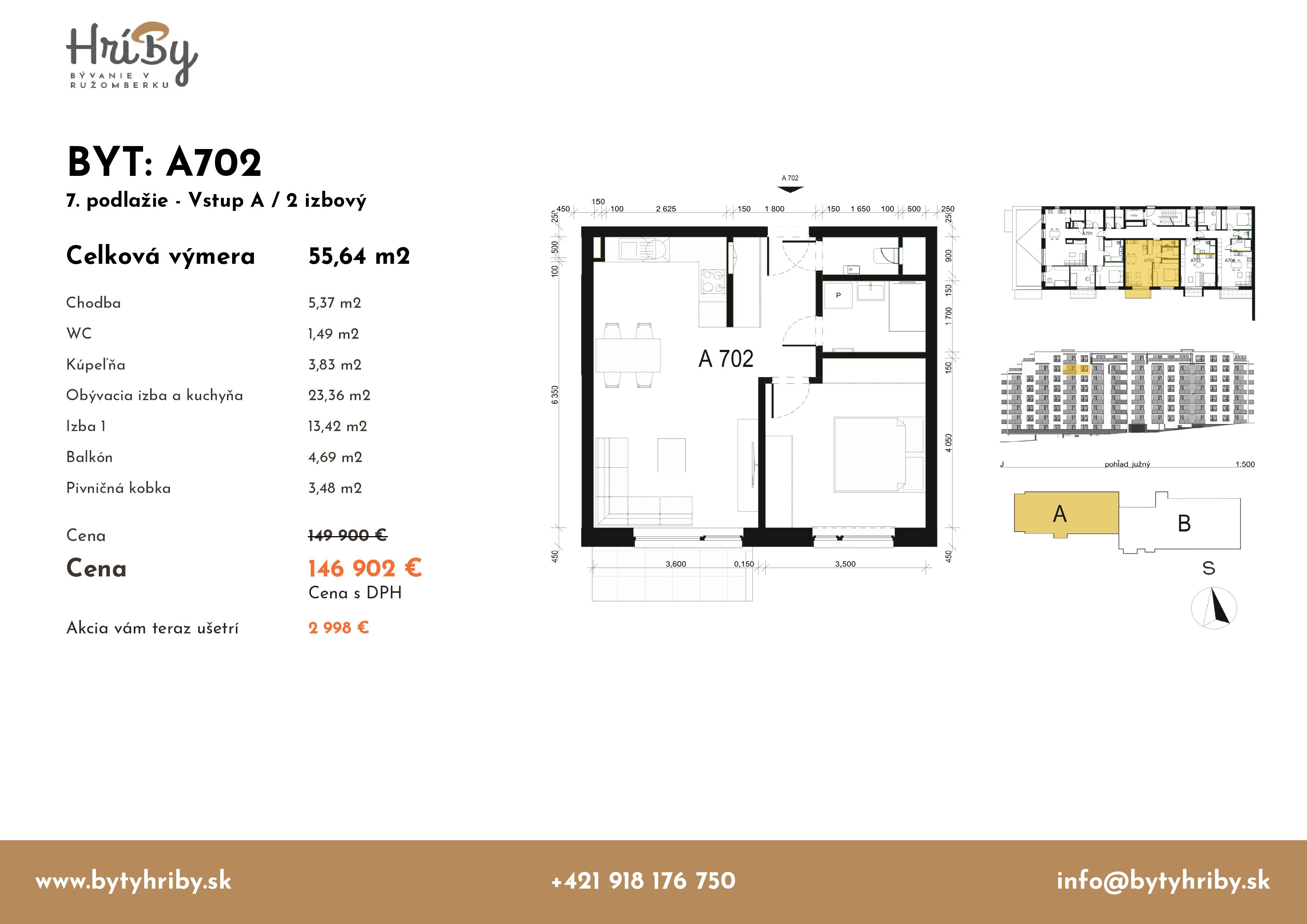 Hríby - A702 - Pôdorys