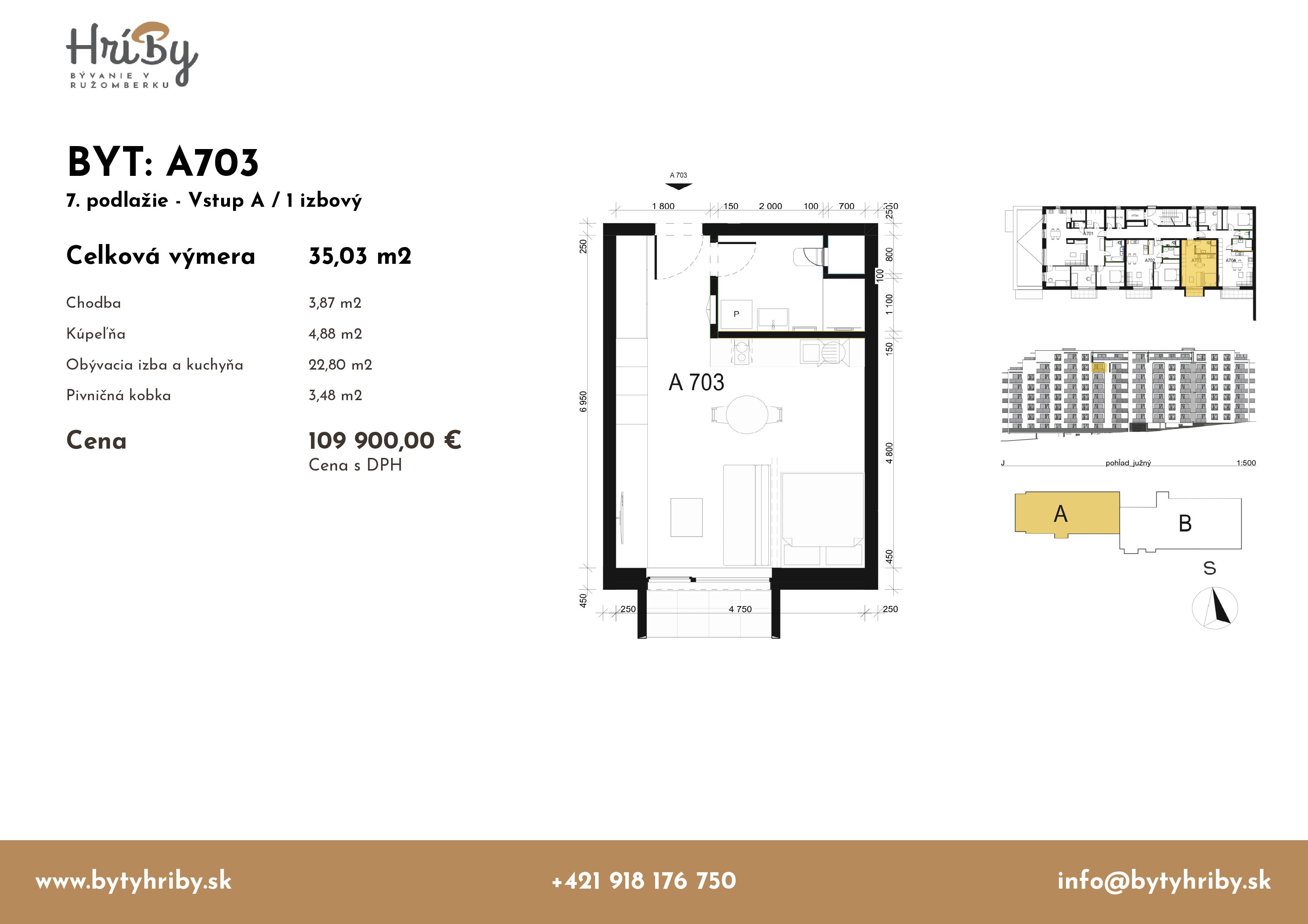 Hríby - A703 - Pôdorys