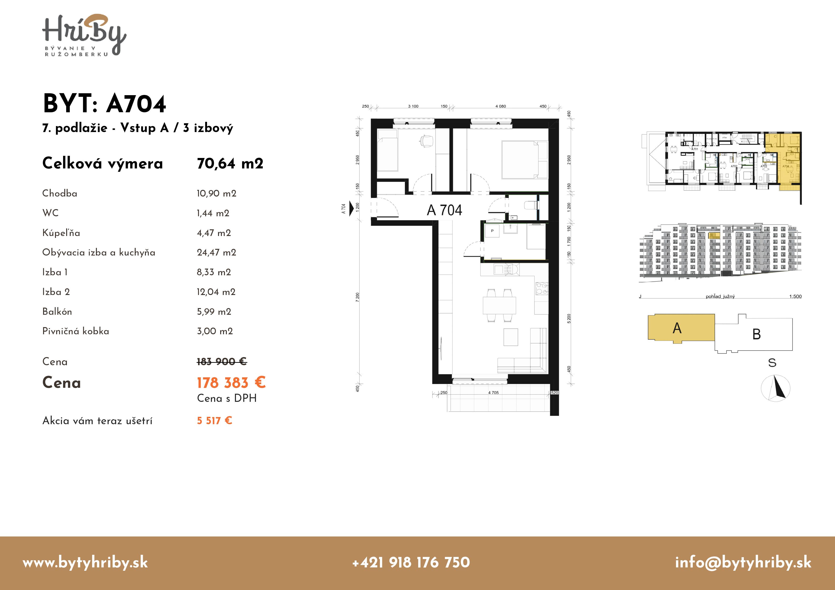 Hríby - A704 - Pôdorys
