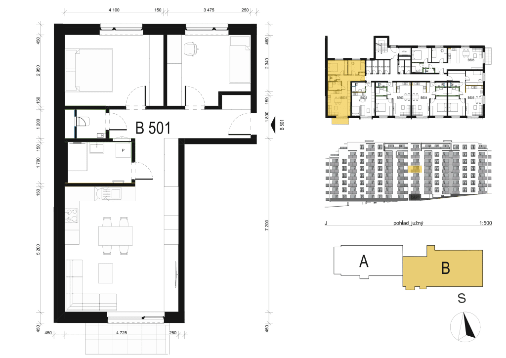Hríby - B501 - Pôdorys
