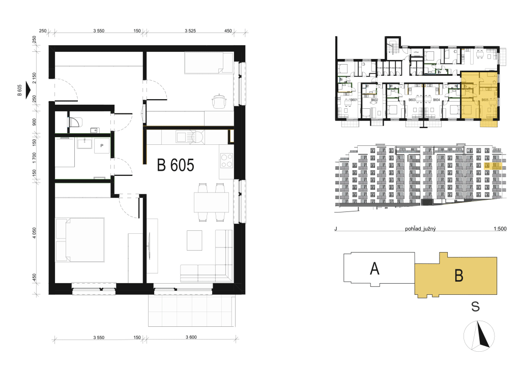 Hríby - B605 - Pôdorys