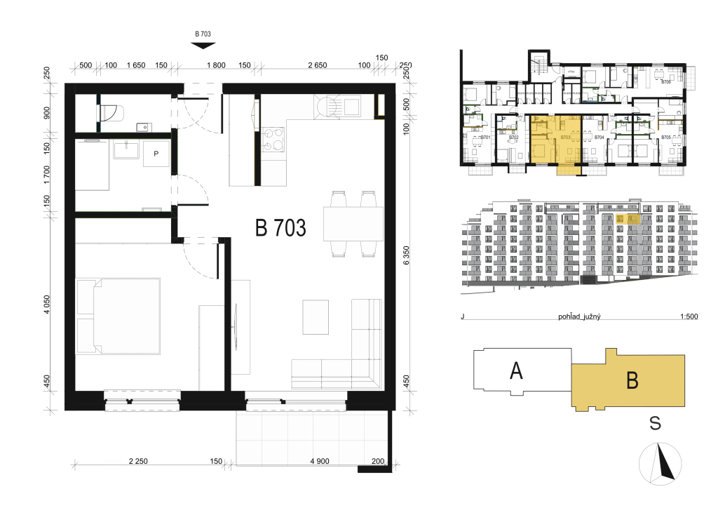 Hríby - B703 - Pôdorys