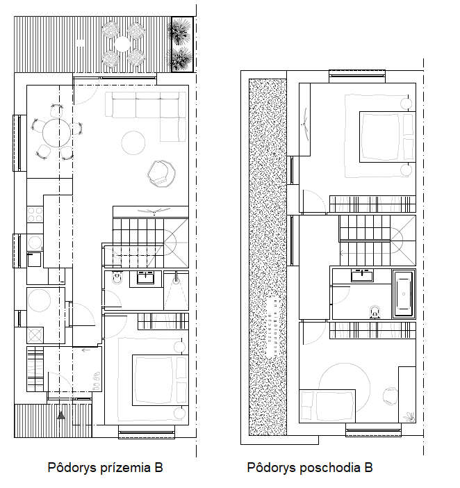 Kráľovianky Domy - C.4 CAST B - Pôdorys