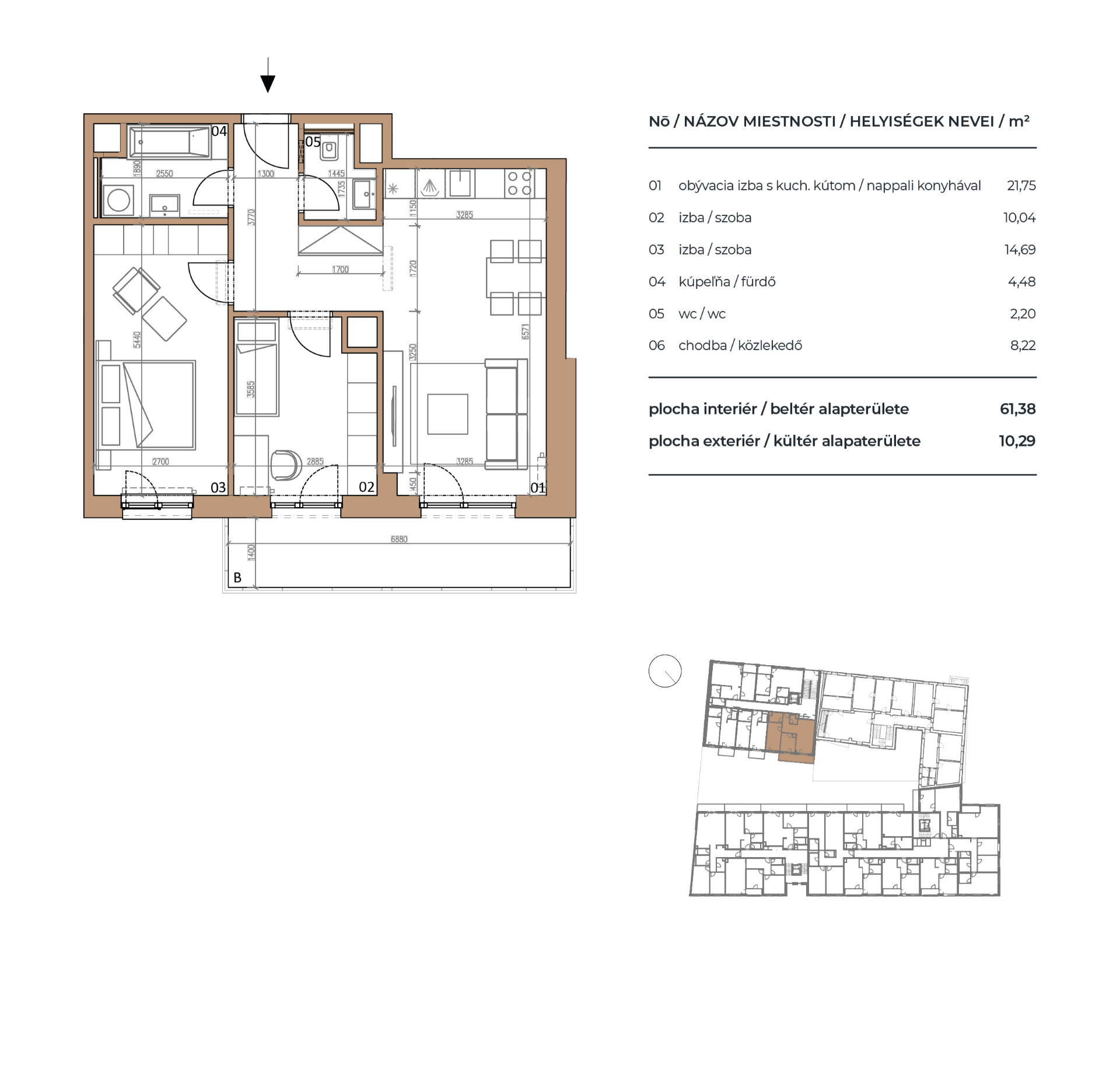 Pri Radnici - B2.3-01 - Pôdorys