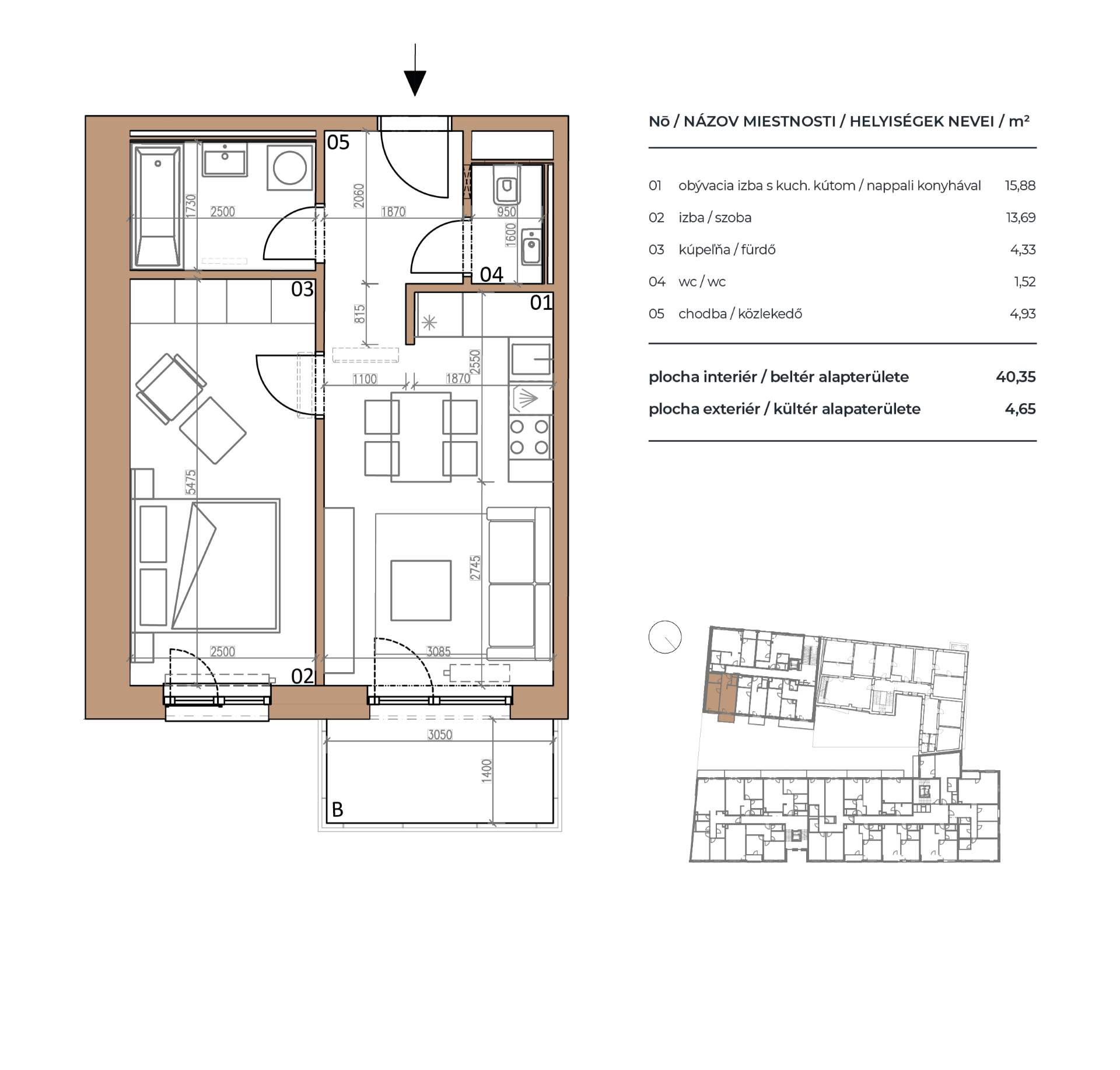 Pri Radnici - B2.3-03 - Pôdorys