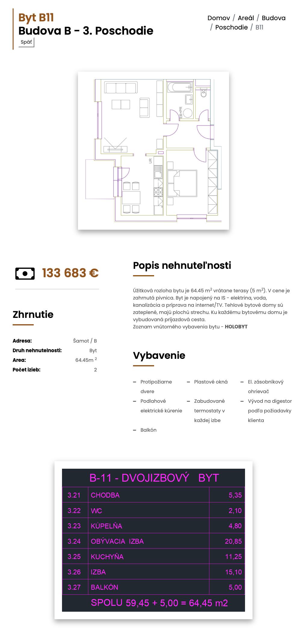 Šamot - B11 - Pôdorys